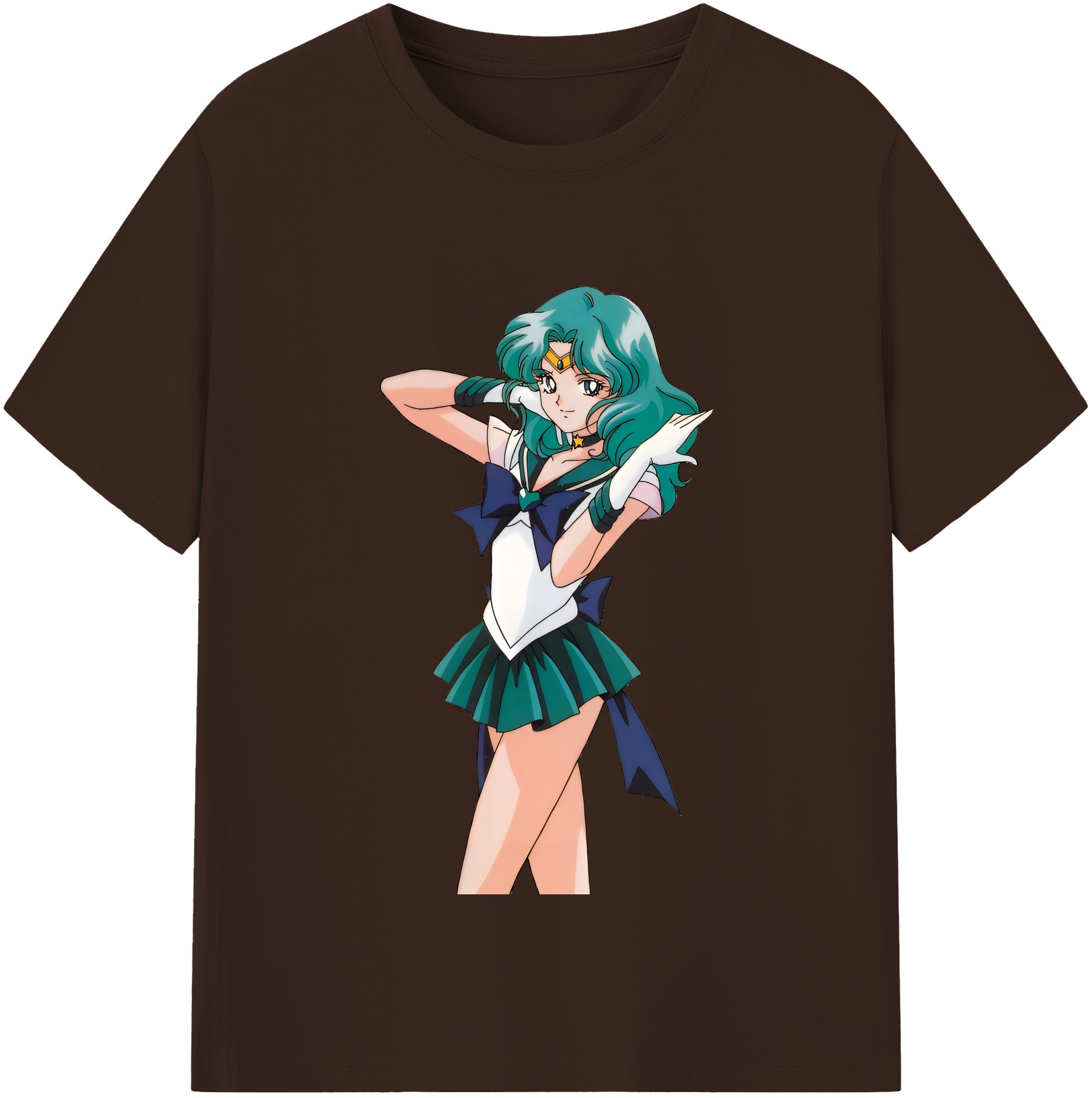 （画像用） 美少女戦士セーラームーン 海王 みちる（かいおう みちる） Sailor Moon Kaiou Michiru 綿100％半袖Tシャツ（フロントプリント）