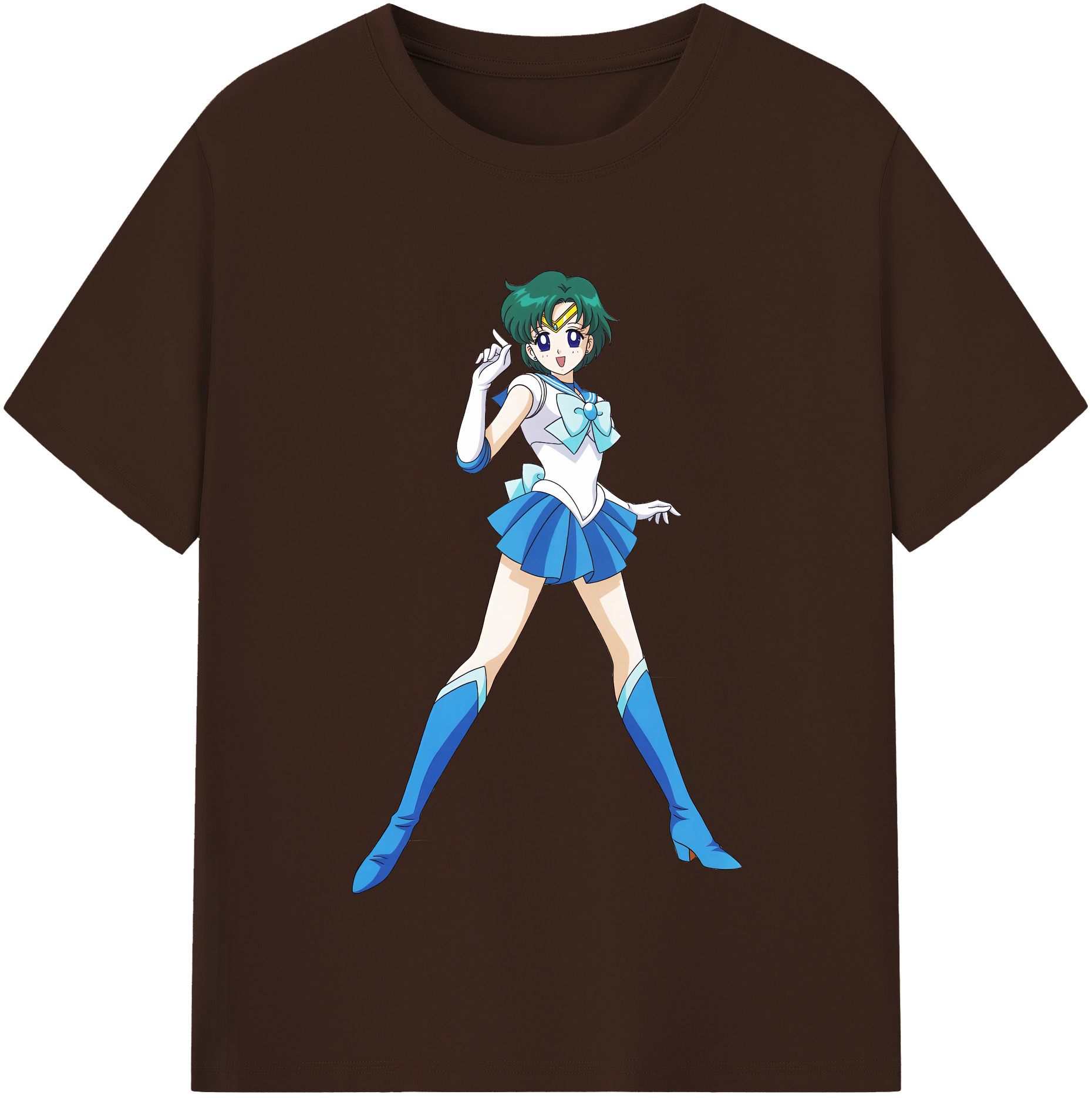（画像用） 美少女戦士セーラームーン 海王 みちる（かいおう みちる） Sailor Moon Kaiou Michiru 綿100％半袖Tシャツ（フロントプリント）
