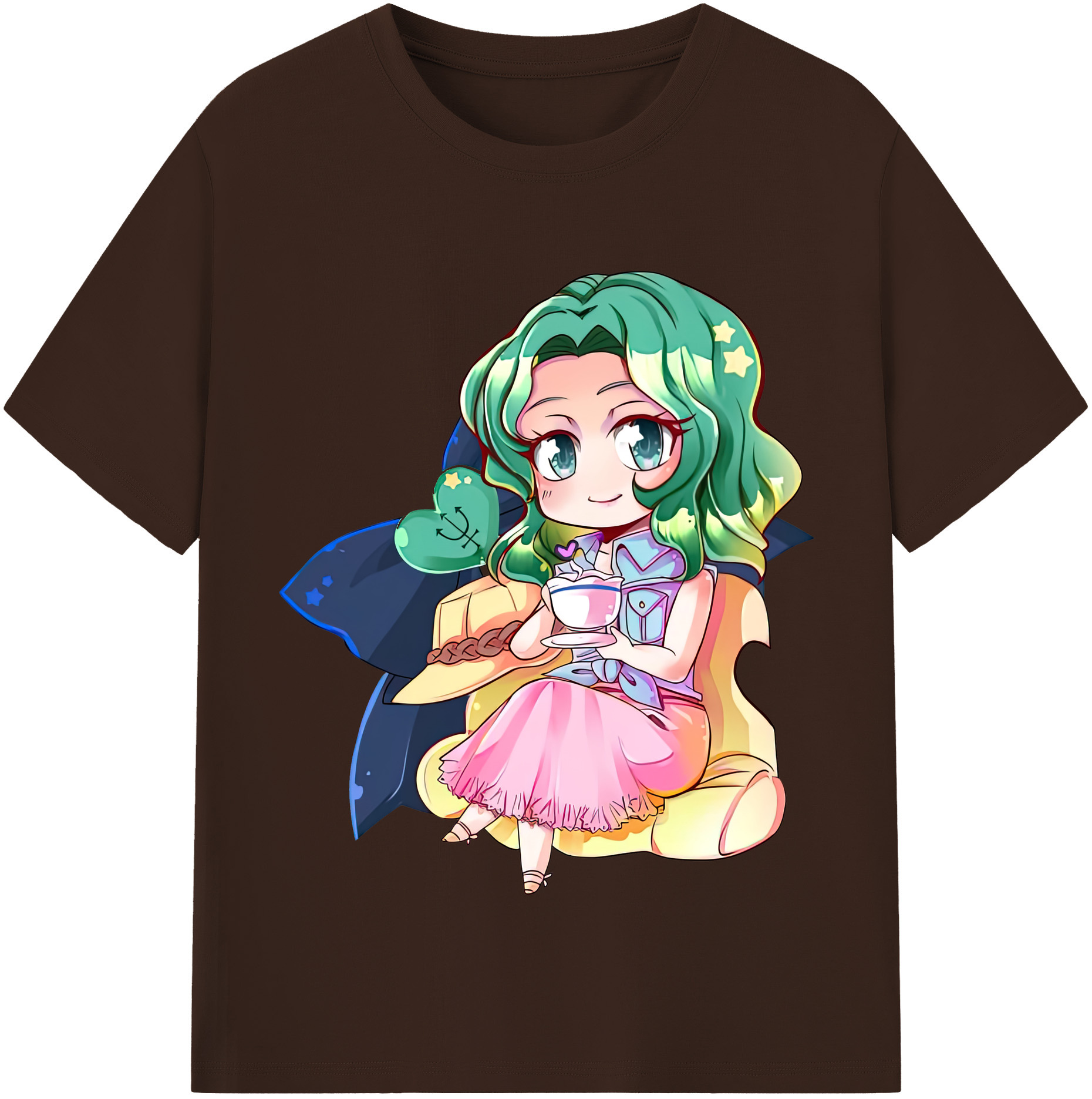 （画像用） 美少女戦士セーラームーン 海王 みちる（かいおう みちる） Sailor Moon Kaiou Michiru 綿100％半袖Tシャツ（フロントプリント）