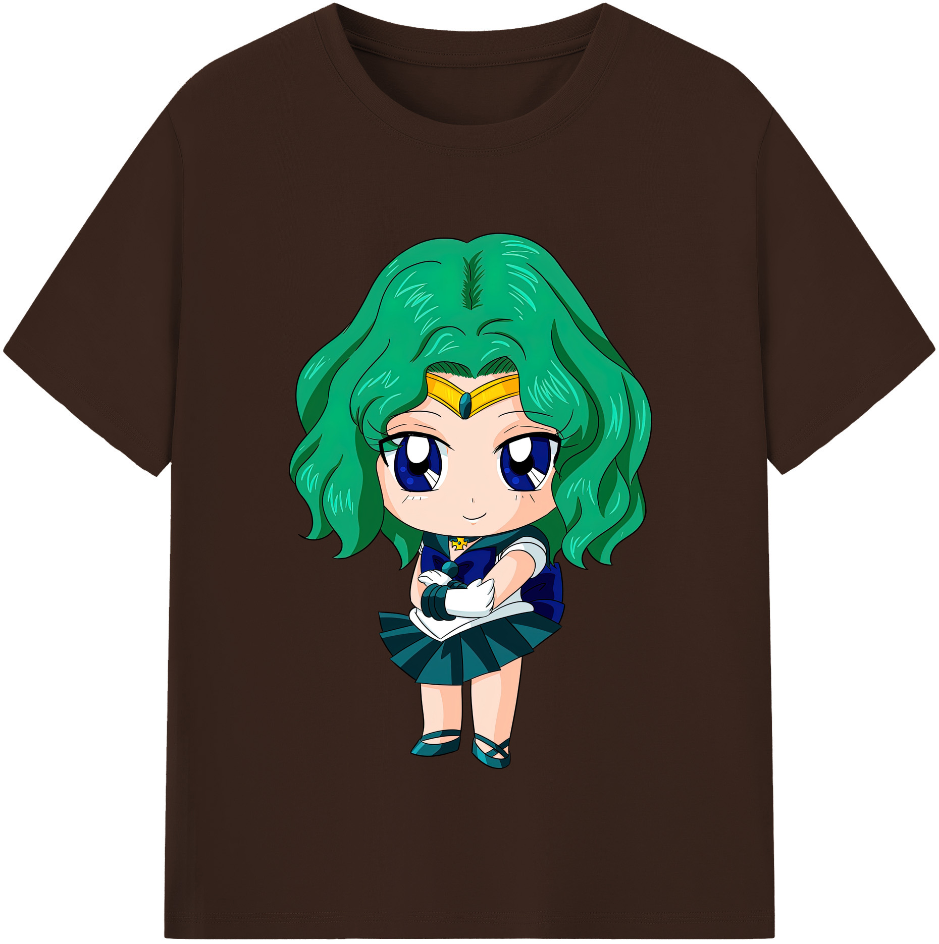（画像用） 美少女戦士セーラームーン 海王 みちる（かいおう みちる） Sailor Moon Kaiou Michiru 綿100％半袖Tシャツ（フロントプリント）