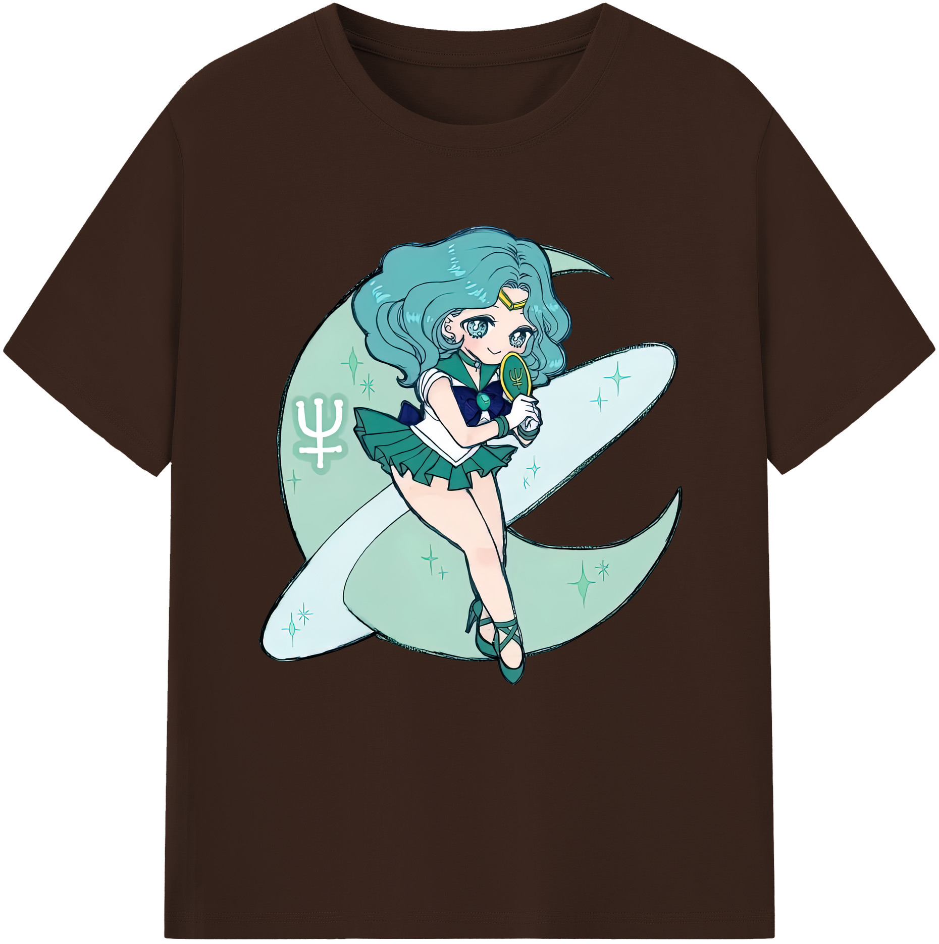 （画像用） 美少女戦士セーラームーン 海王 みちる（かいおう みちる） Sailor Moon Kaiou Michiru 綿100％半袖Tシャツ（フロントプリント）