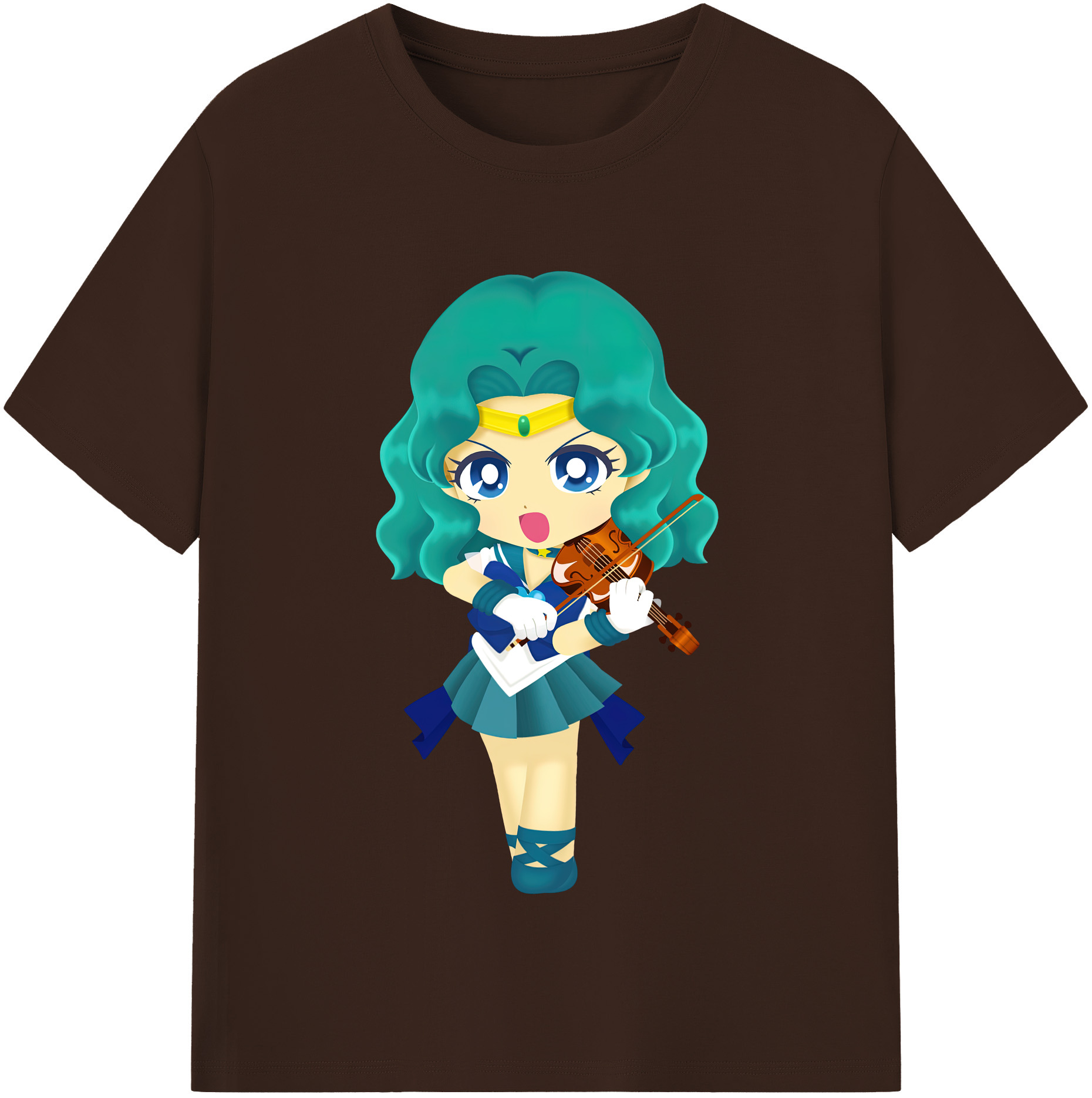 （画像用） 美少女戦士セーラームーン 海王 みちる（かいおう みちる） Sailor Moon Kaiou Michiru 綿100％半袖Tシャツ（フロントプリント）