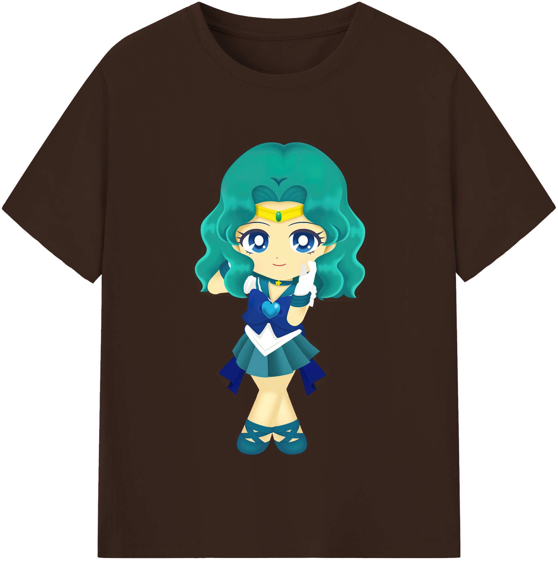 （画像用） 美少女戦士セーラームーン 海王 みちる（かいおう みちる） Sailor Moon Kaiou Michiru 綿100％半袖Tシャツ（フロントプリント）