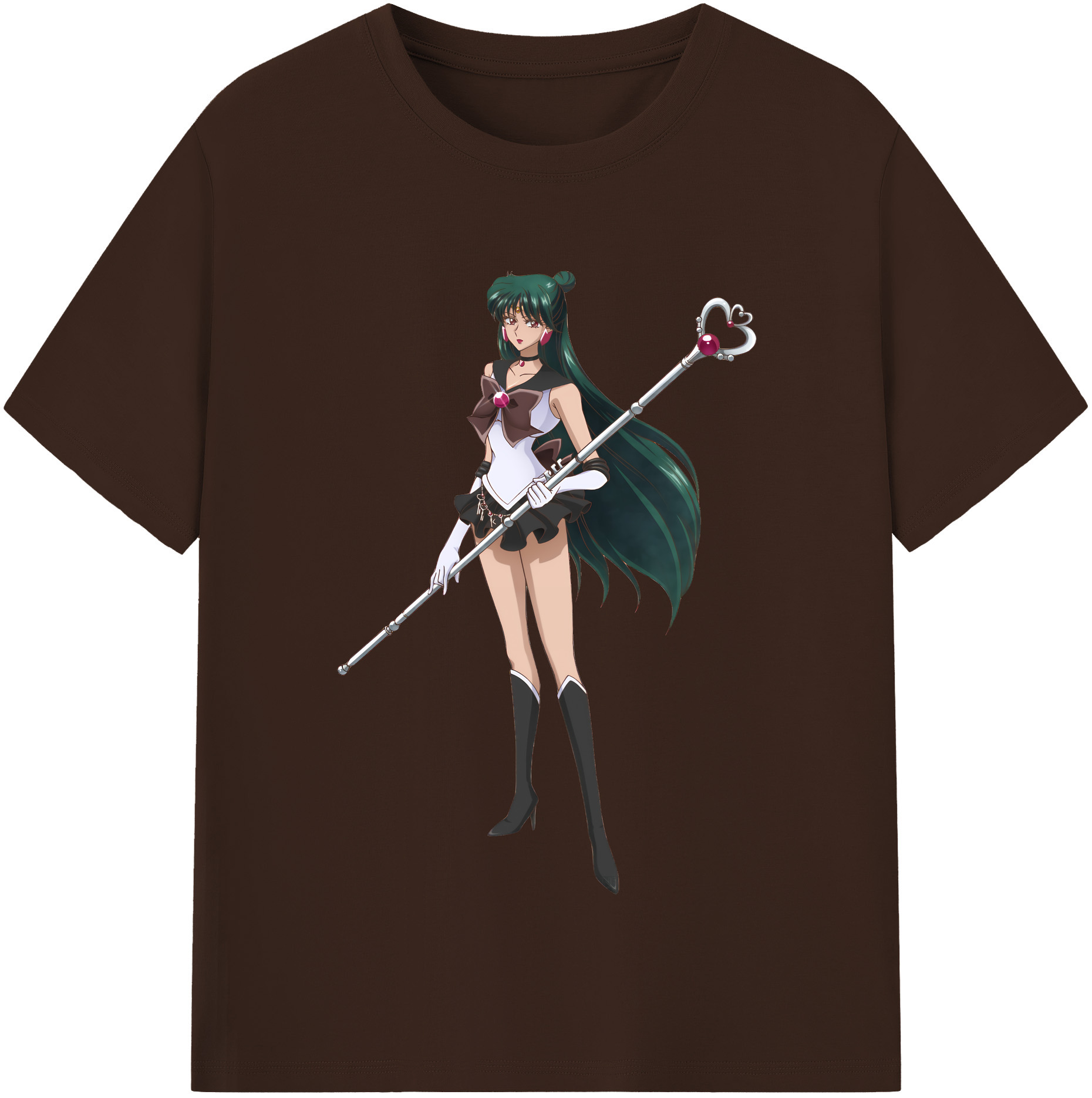 （画像用） 美少女戦士セーラームーン 冥王せつな Sailor Moon Meiou Setsuna 綿100％半袖Tシャツ（フロントプリント）