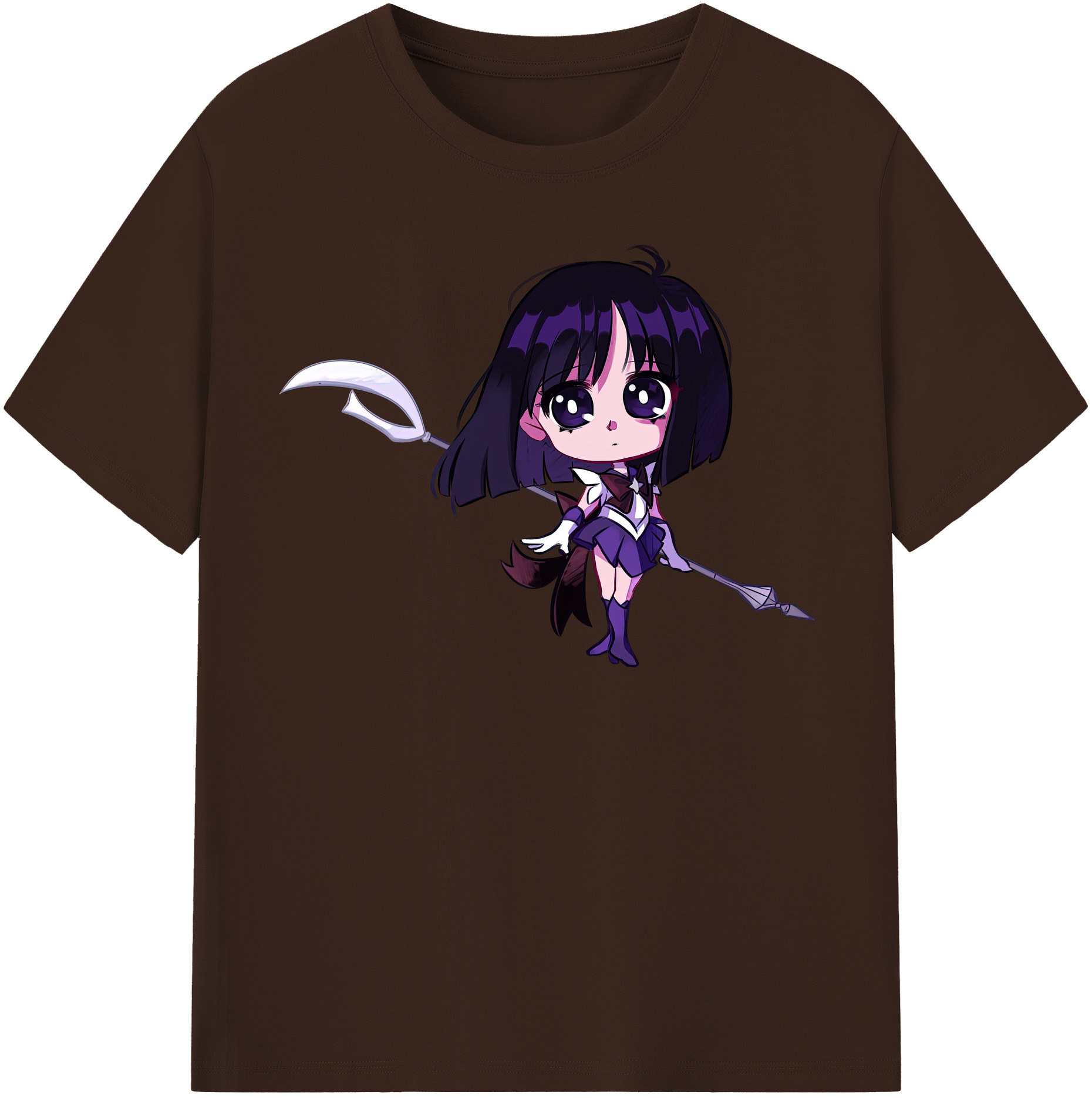 （画像用） 美少女戦士セーラームーン 土萠ほたる Sailor Moon Tomoe Hotaru （セーラーサターン；Sailor Saturn） 綿100％半袖Tシャツ（フロントプリント）