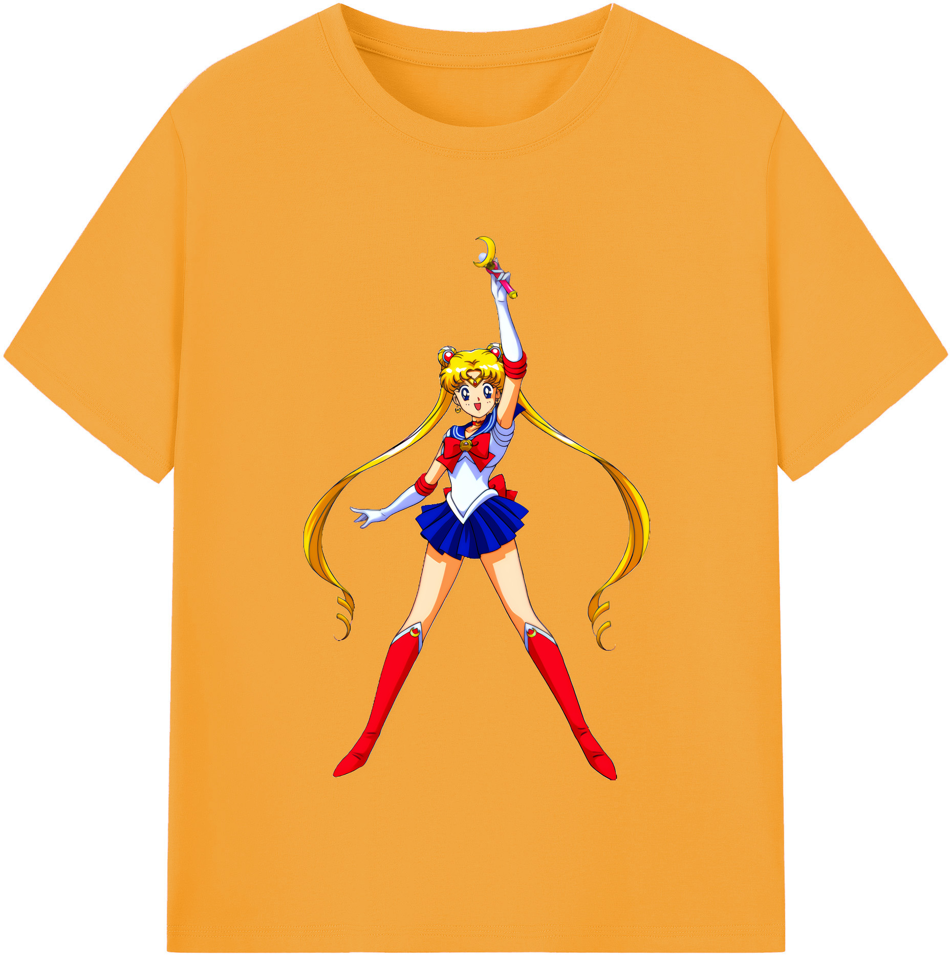 （画像用） 美少女戦士セーラームーン 月野 うさぎ つきの うさぎ Sailor Moon Tsukino Usagi 綿100％半袖Tシャツ（フロントプリント）