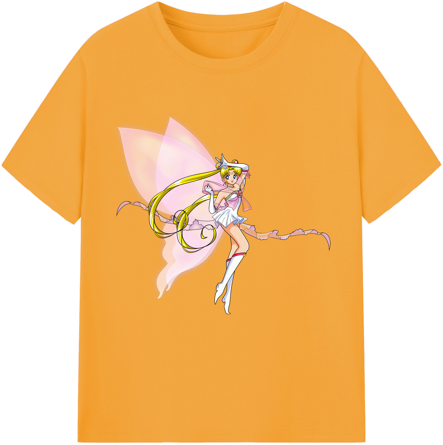 （画像用） 美少女戦士セーラームーン 月野 うさぎ つきの うさぎ Sailor Moon Tsukino Usagi 綿100％半袖Tシャツ（フロントプリント）