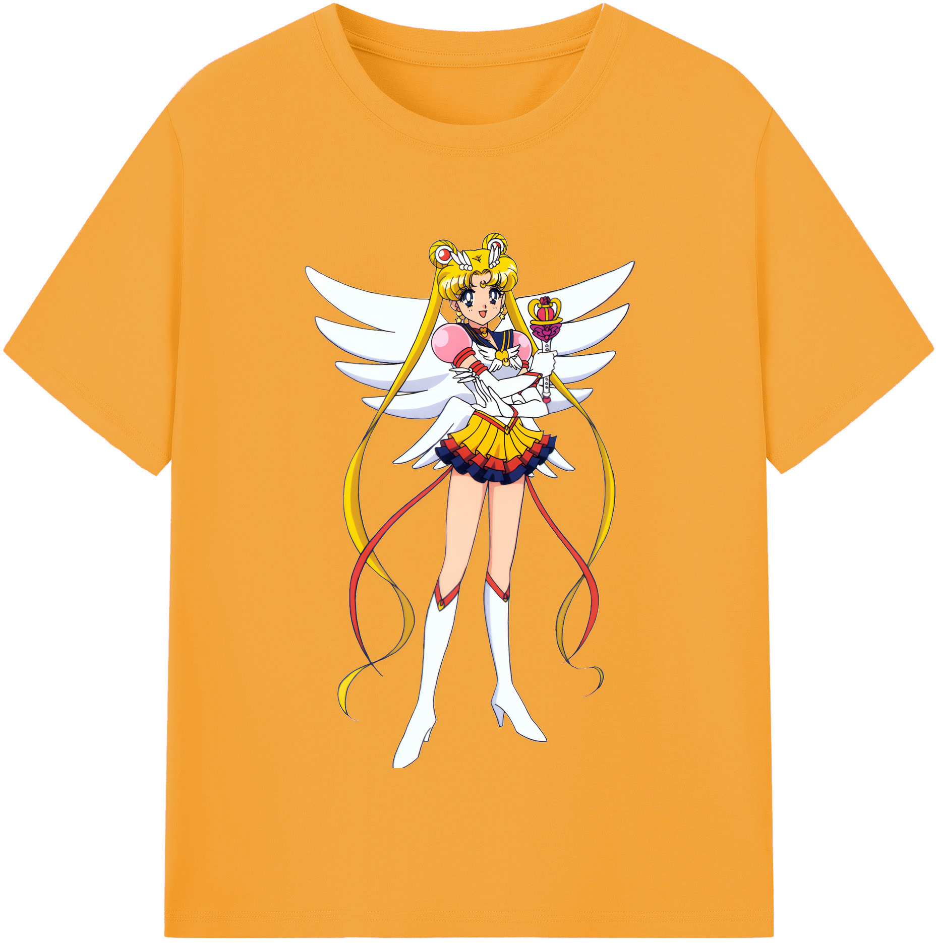 （画像用） 美少女戦士セーラームーン 月野 うさぎ つきの うさぎ Sailor Moon Tsukino Usagi 綿100％半袖Tシャツ（フロントプリント）