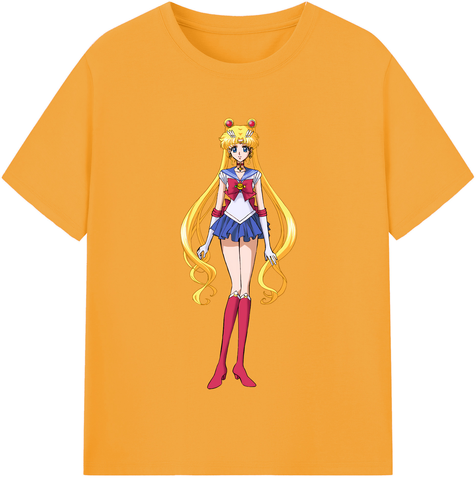 （画像用） 美少女戦士セーラームーン 月野 うさぎ つきの うさぎ Sailor Moon Tsukino Usagi 綿100％半袖Tシャツ（フロントプリント）