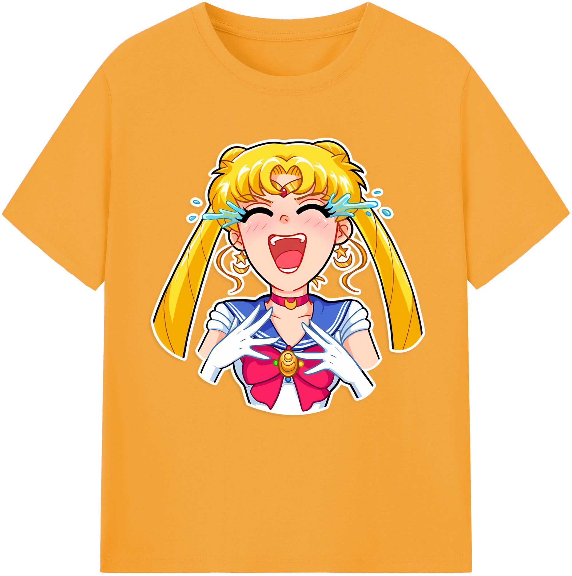 （画像用） 美少女戦士セーラームーン 月野 うさぎ つきの うさぎ Sailor Moon Tsukino Usagi 綿100％半袖Tシャツ（フロントプリント）