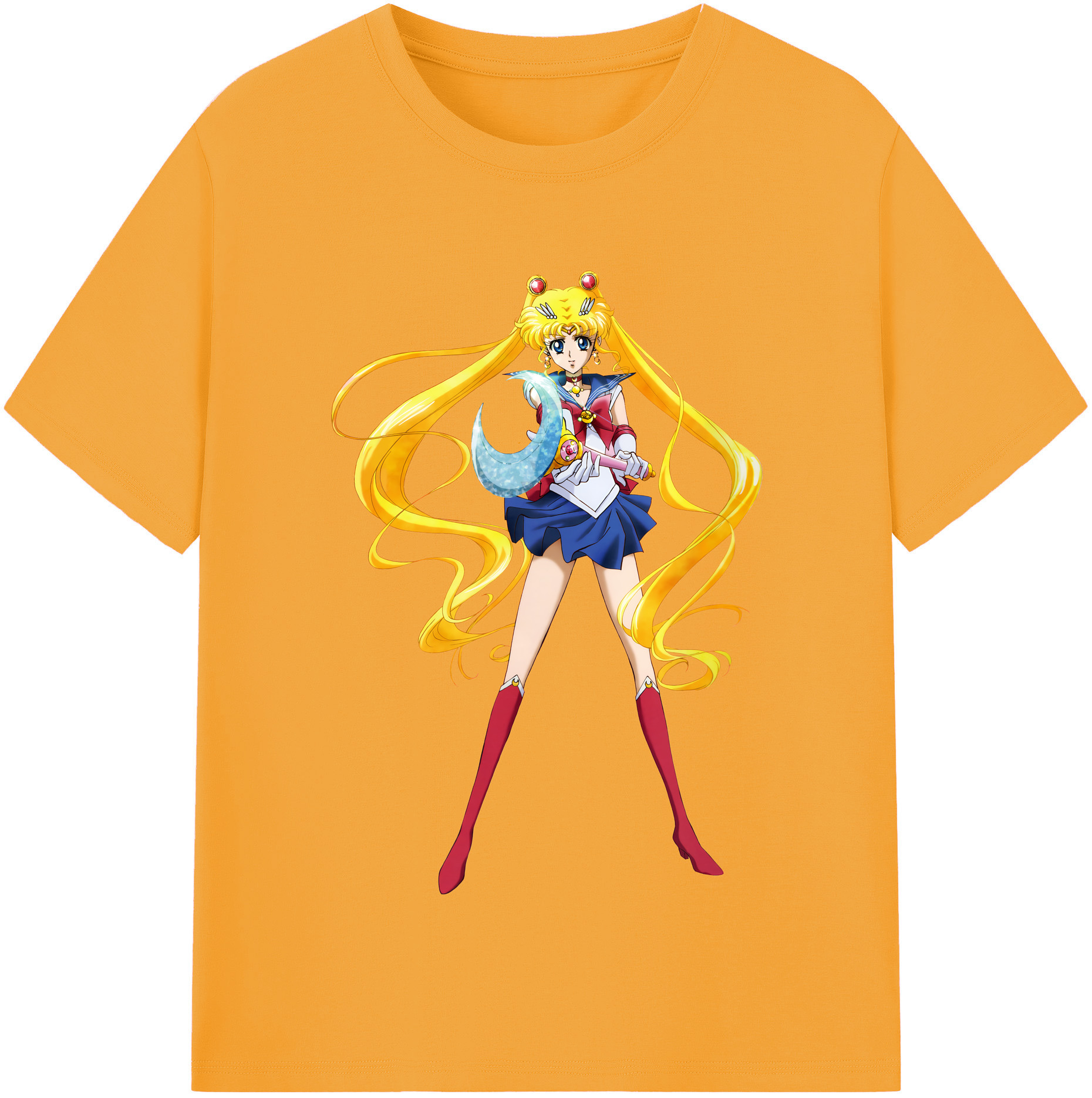 （画像用） 美少女戦士セーラームーン 月野 うさぎ つきの うさぎ Sailor Moon Tsukino Usagi 綿100％半袖Tシャツ（フロントプリント）