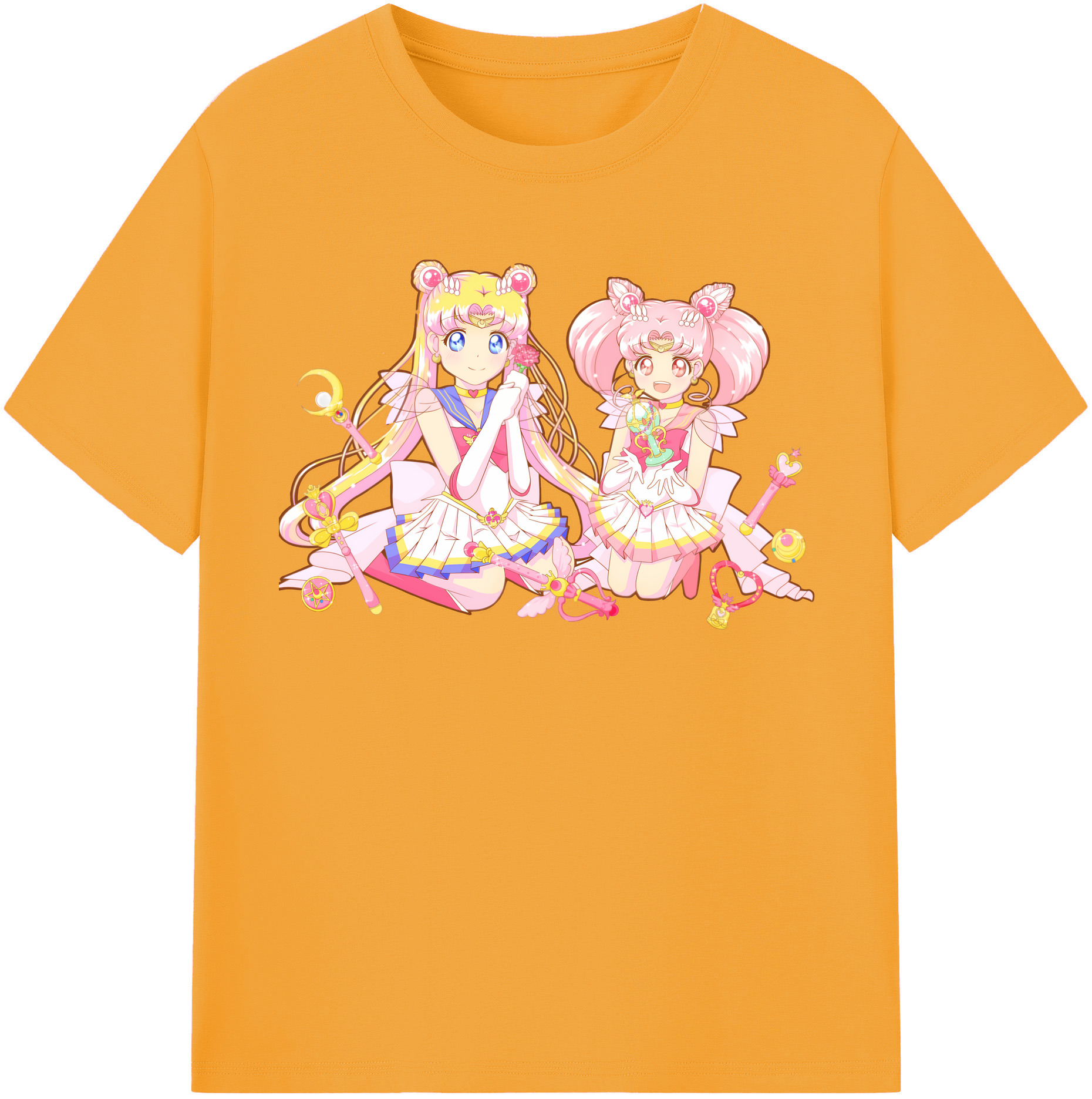 （画像用） 美少女戦士セーラームーン 月野 うさぎ つきの うさぎ Sailor Moon Tsukino Usagi 綿100％半袖Tシャツ（フロントプリント）