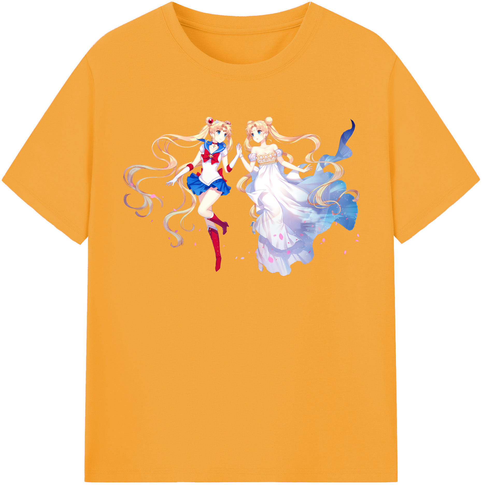 （画像用） 美少女戦士セーラームーン 月野 うさぎ つきの うさぎ Sailor Moon Tsukino Usagi 綿100％半袖Tシャツ（フロントプリント）