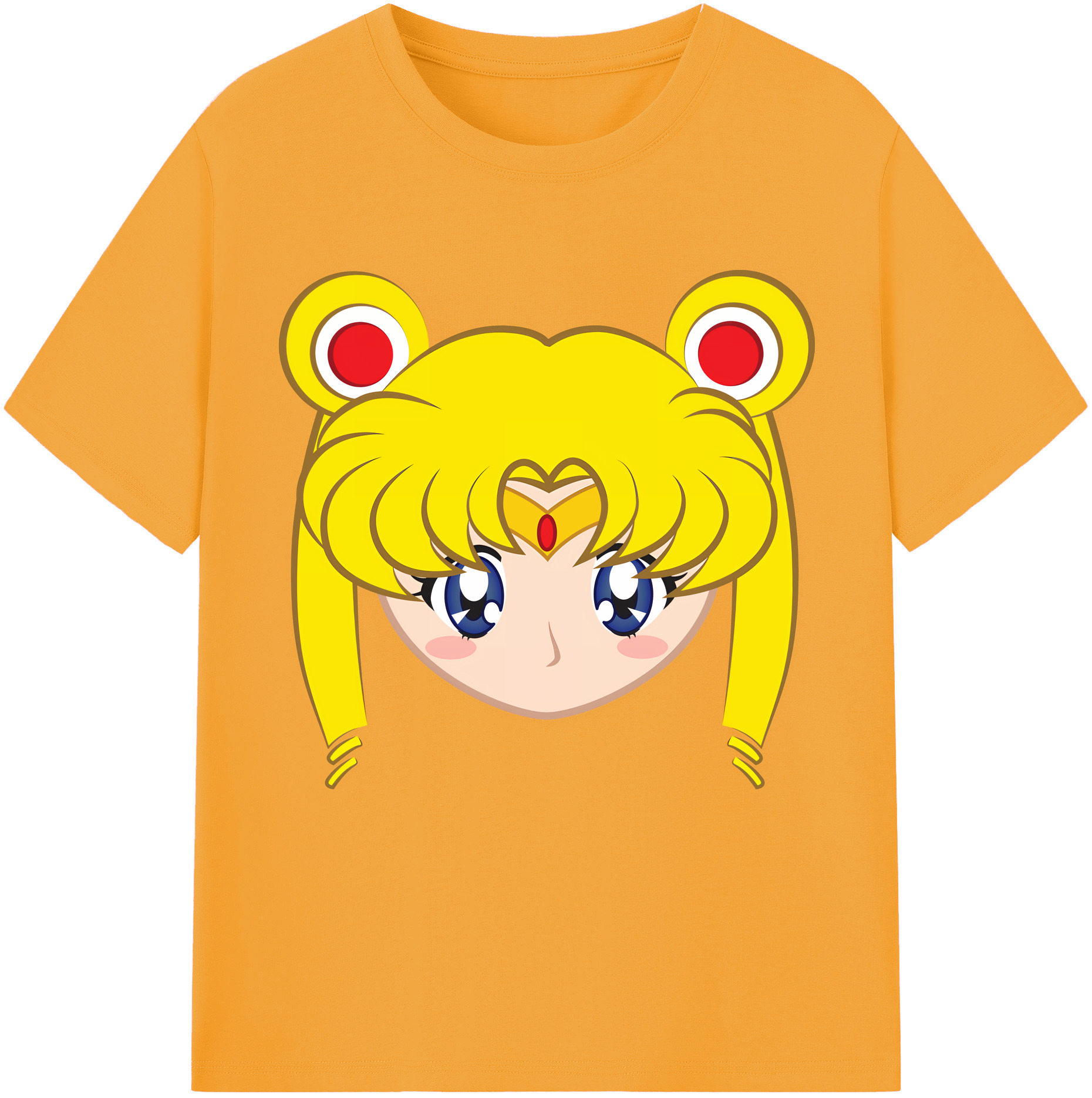 （画像用） 美少女戦士セーラームーン 月野 うさぎ つきの うさぎ Sailor Moon Tsukino Usagi 綿100％半袖Tシャツ（フロントプリント）