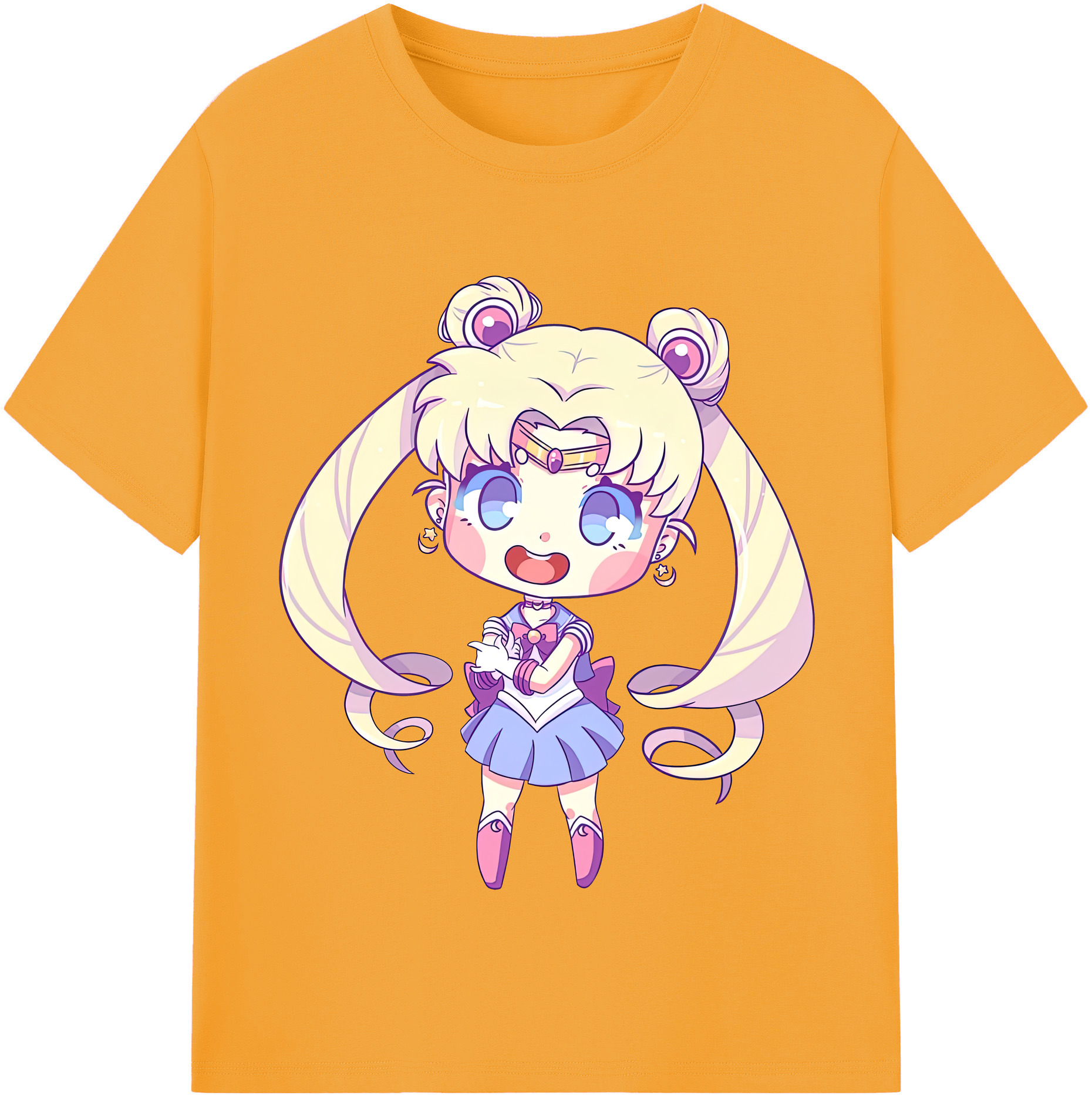 （画像用） 美少女戦士セーラームーン 月野 うさぎ つきの うさぎ Sailor Moon Tsukino Usagi 綿100％半袖Tシャツ（フロントプリント）