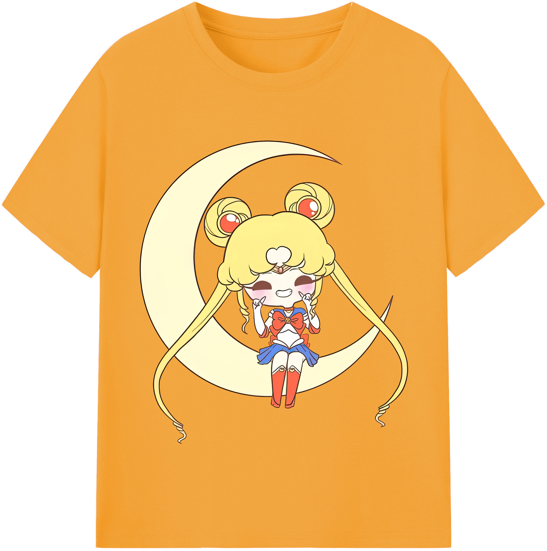 （画像用） 美少女戦士セーラームーン 月野 うさぎ つきの うさぎ Sailor Moon Tsukino Usagi 綿100％半袖Tシャツ（フロントプリント）