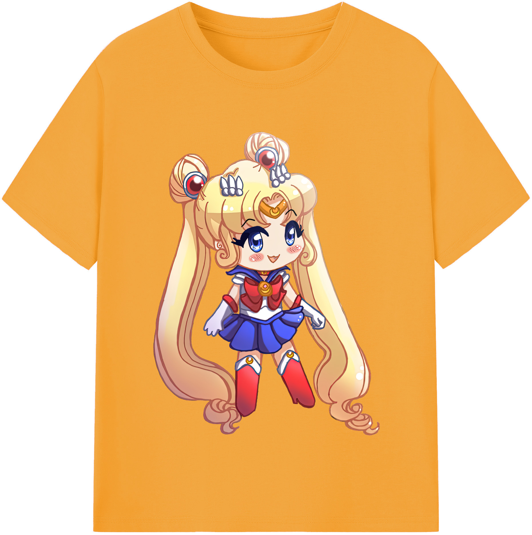 （画像用） 美少女戦士セーラームーン 月野 うさぎ つきの うさぎ Sailor Moon Tsukino Usagi 綿100％半袖Tシャツ（フロントプリント）