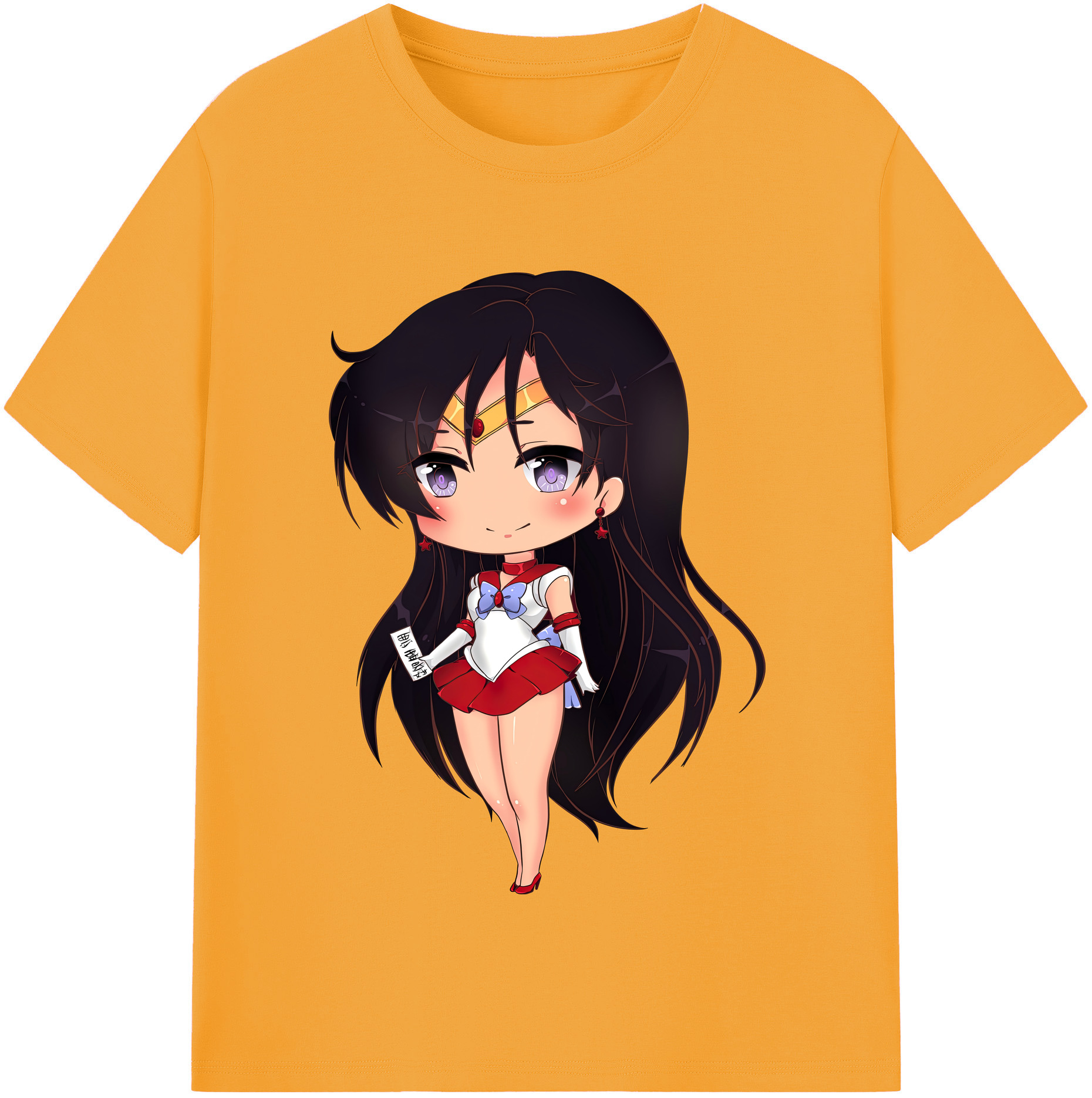 （画像用） 美少女戦士セーラームーン 火野レイ ひの レイ Sailor Moon Hino Rei （セーラーマーズ,Sailor Mars） 綿100％半袖Tシャツ（フロントプリント）