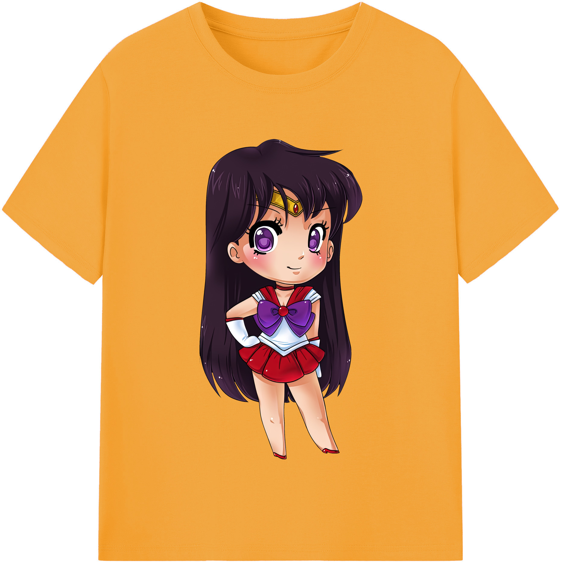 （画像用） 美少女戦士セーラームーン 火野レイ ひの レイ Sailor Moon Hino Rei （セーラーマーズ,Sailor Mars） 綿100％半袖Tシャツ（フロントプリント）