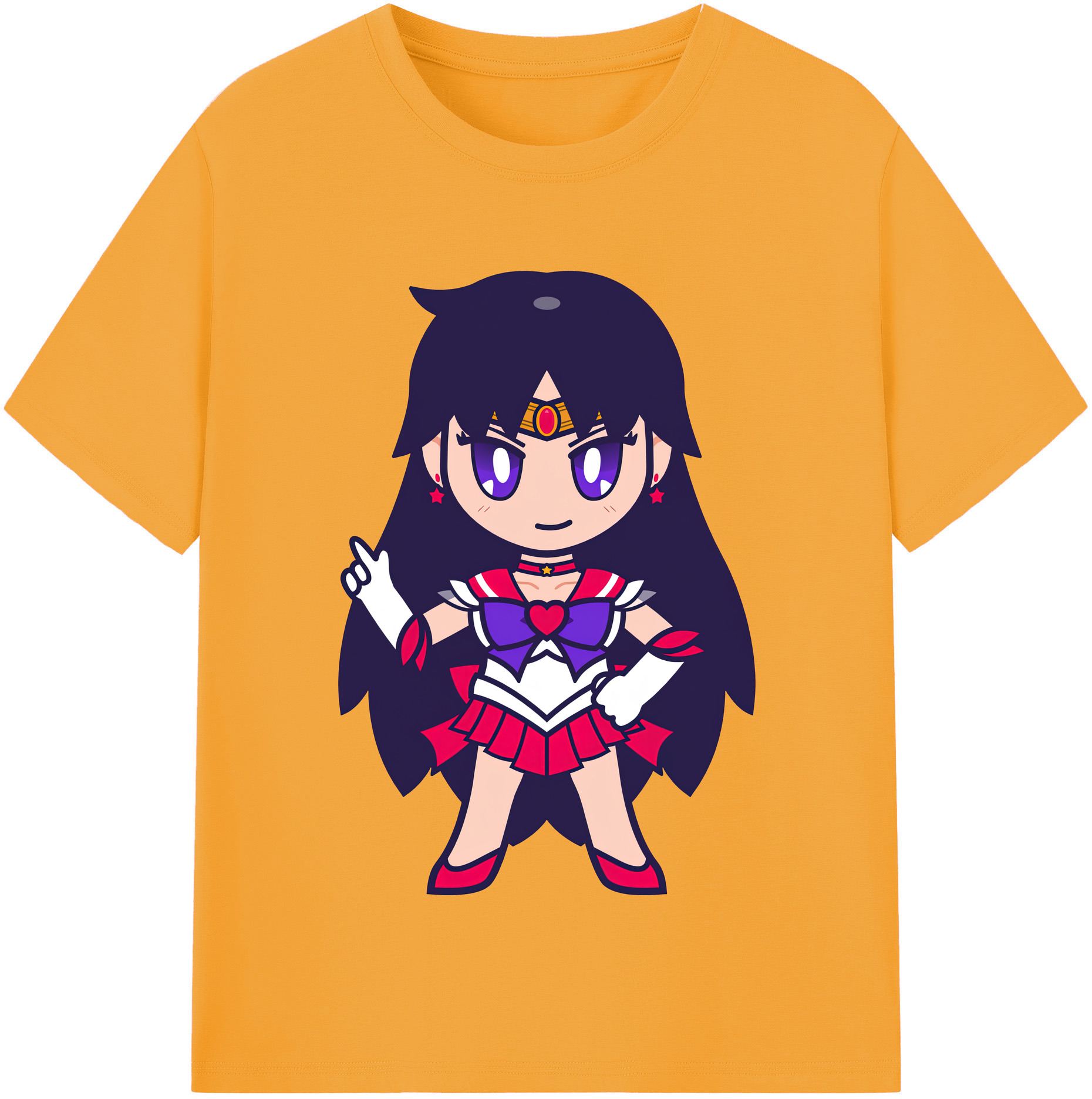 （画像用） 美少女戦士セーラームーン 火野レイ ひの レイ Sailor Moon Hino Rei （セーラーマーズ,Sailor Mars） 綿100％半袖Tシャツ（フロントプリント）
