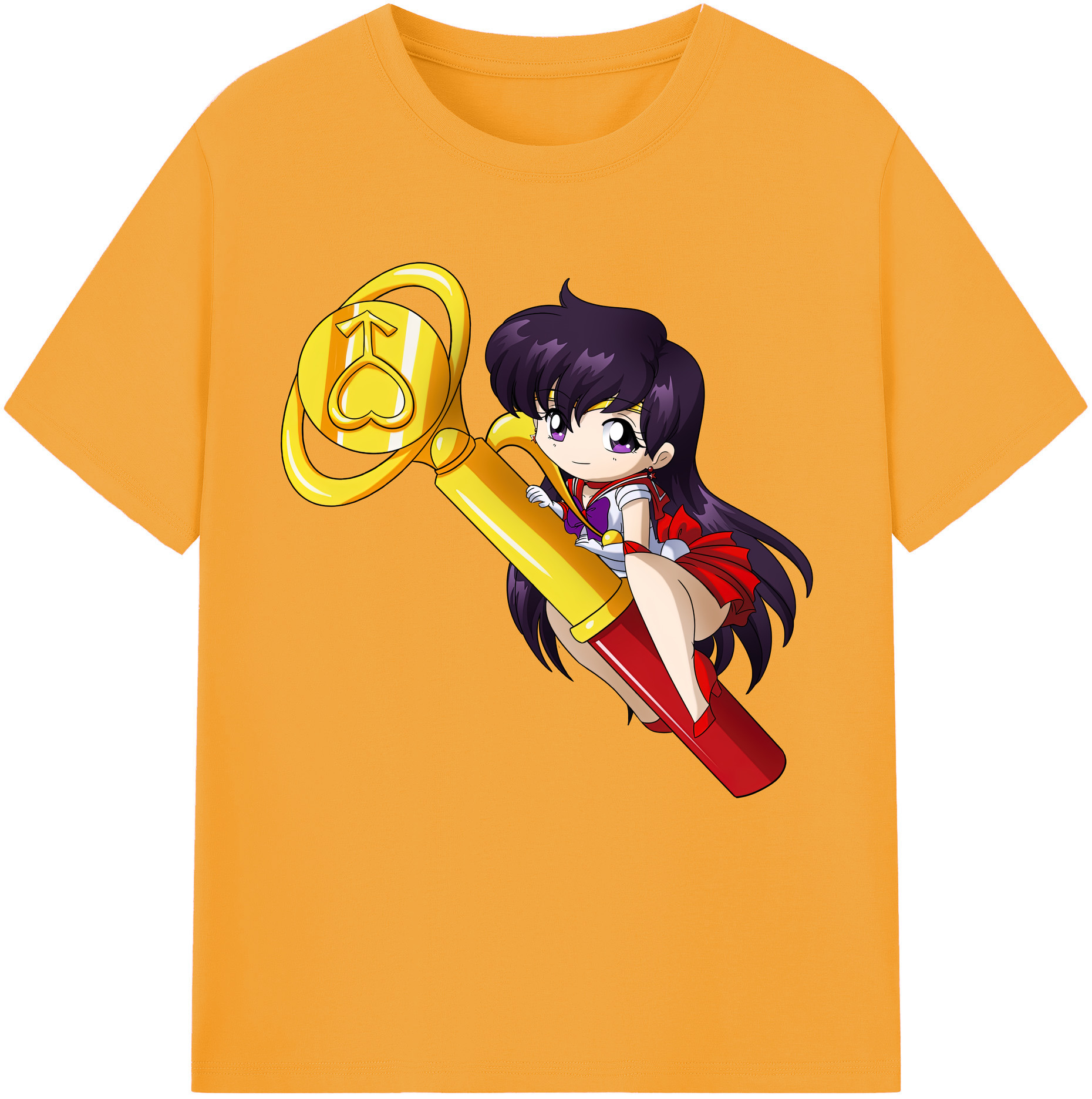 （画像用） 美少女戦士セーラームーン 火野レイ ひの レイ Sailor Moon Hino Rei （セーラーマーズ,Sailor Mars） 綿100％半袖Tシャツ（フロントプリント）