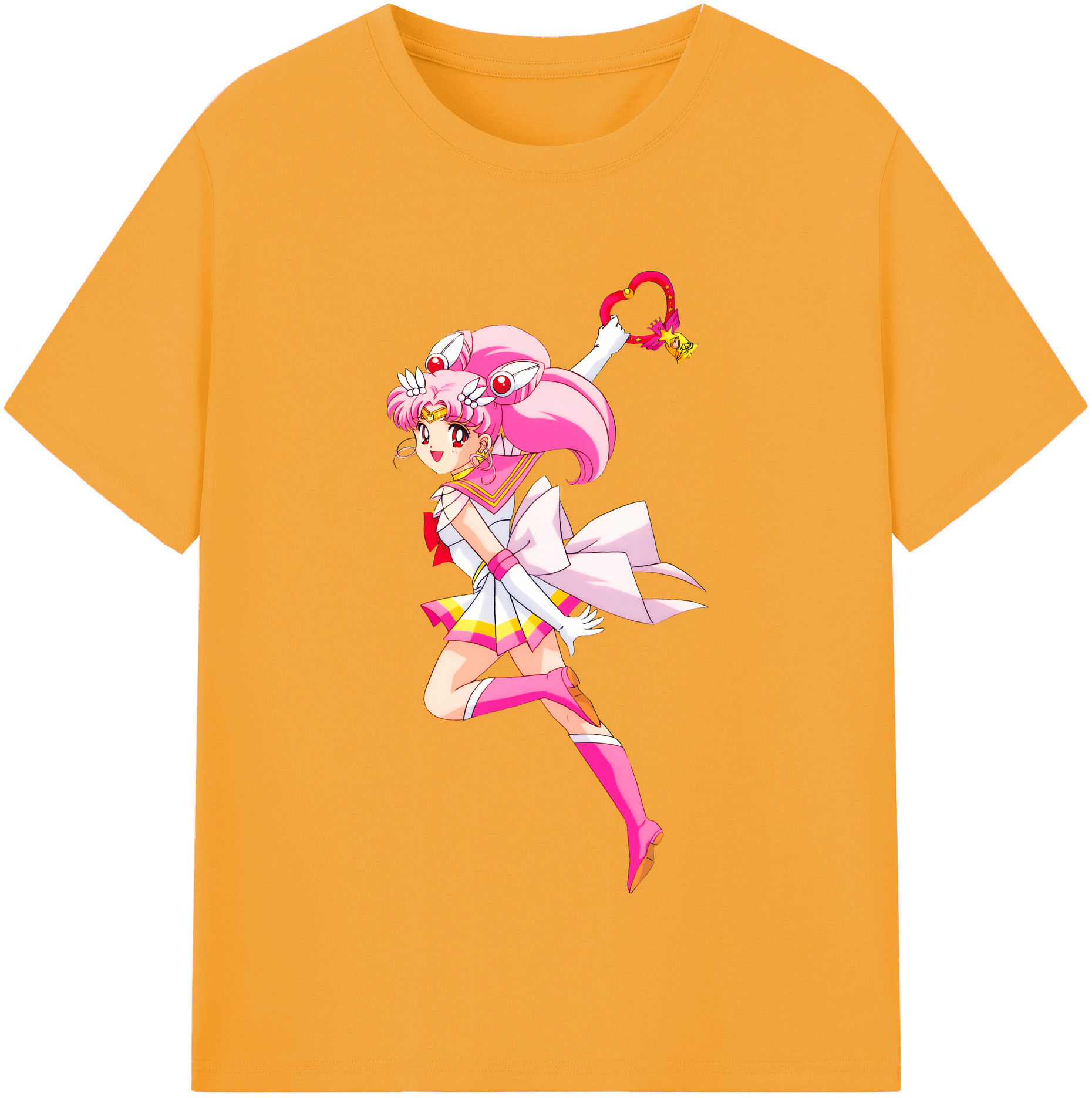 （画像用） 美少女戦士セーラームーン ちびうさ Sailor Moon Chibiusa Tsukino Usagi Small Lady Serenity 綿100％半袖Tシャツ（フロントプリント）
