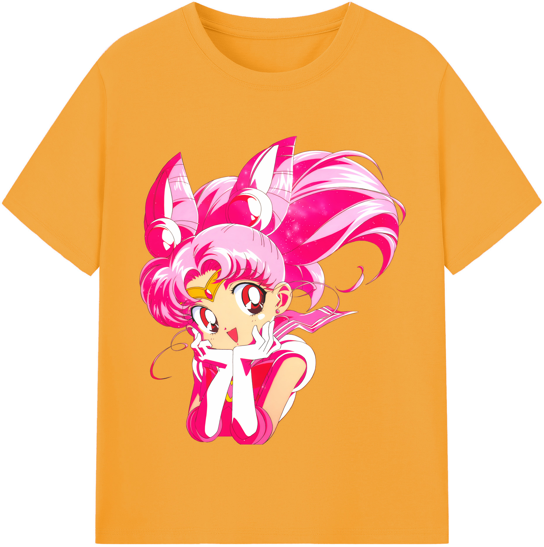 （画像用） 美少女戦士セーラームーン ちびうさ Sailor Moon Chibiusa Tsukino Usagi Small Lady Serenity 綿100％半袖Tシャツ（フロントプリント）
