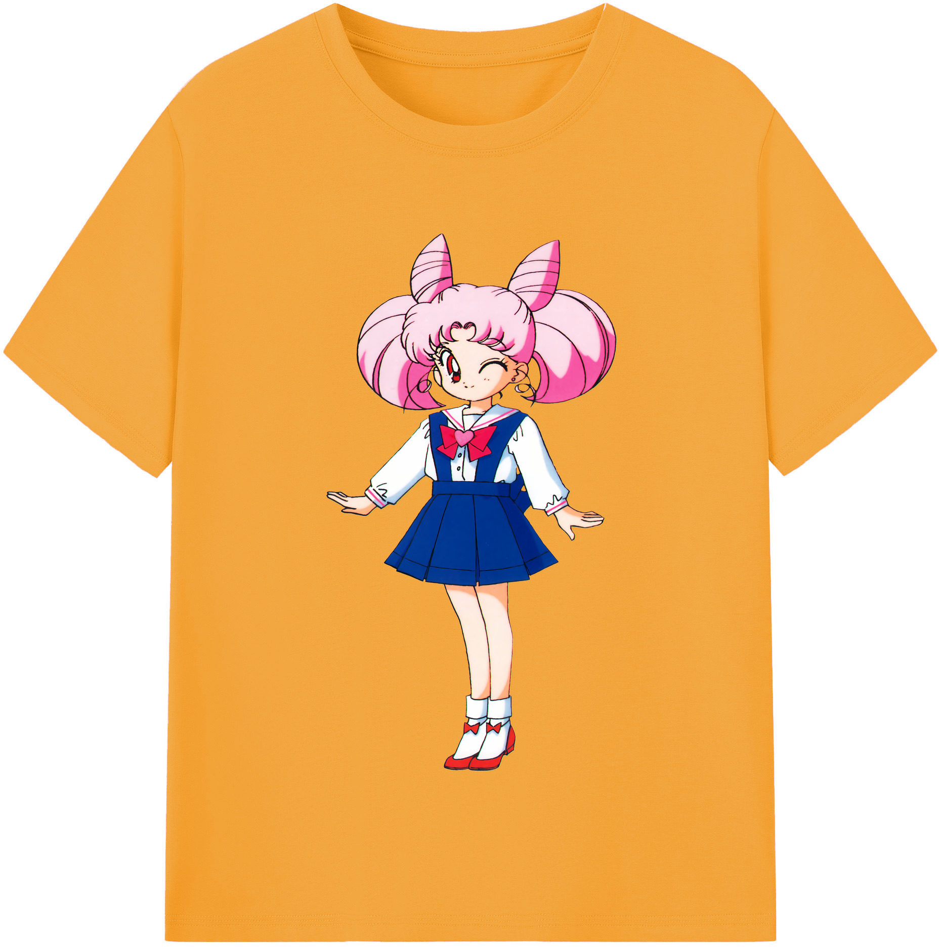 （画像用） 美少女戦士セーラームーン ちびうさ Sailor Moon Chibiusa Tsukino Usagi Small Lady Serenity 綿100％半袖Tシャツ（フロントプリント）