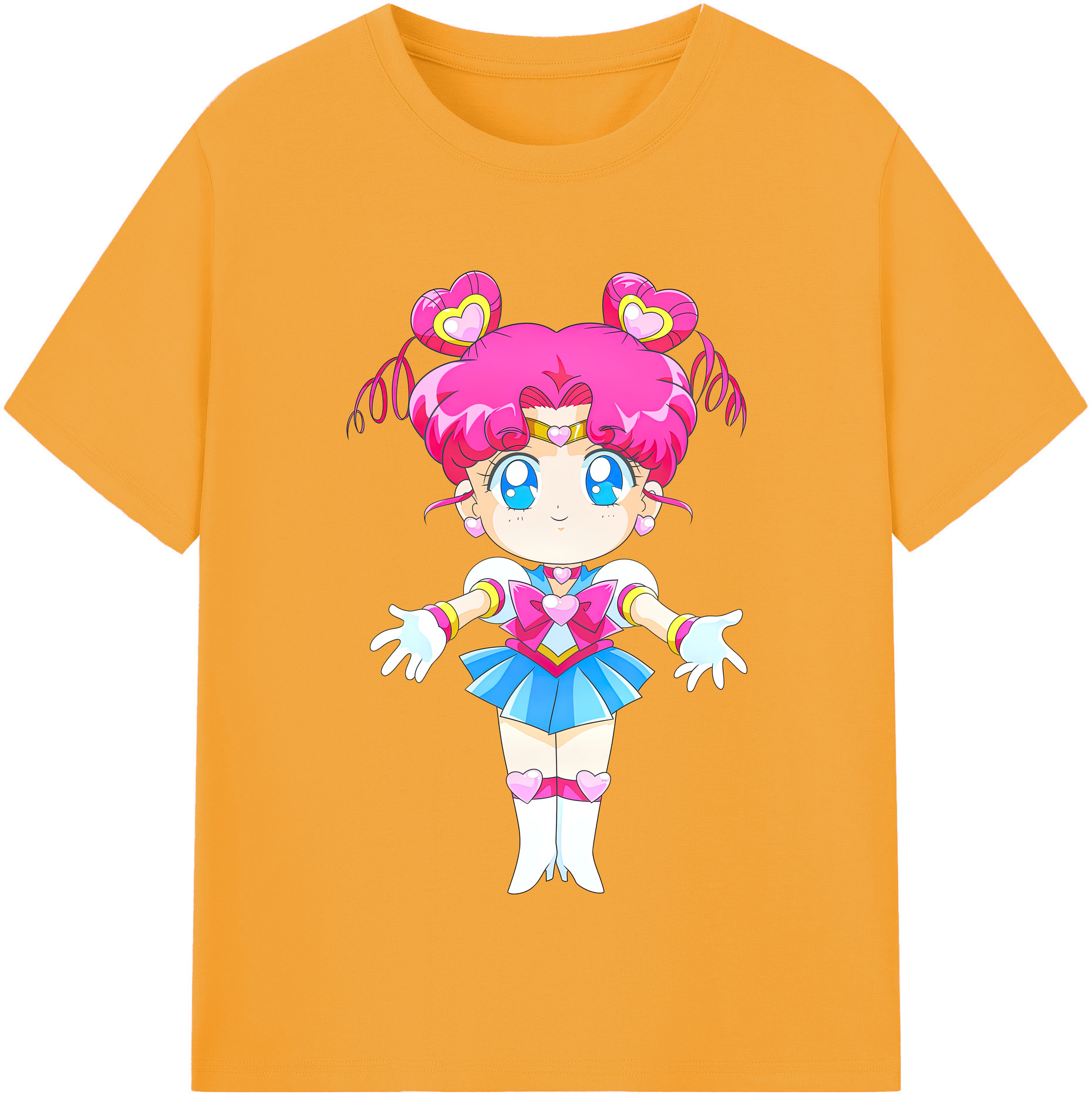 （画像用） 美少女戦士セーラームーン ちびうさ Sailor Moon Chibiusa Tsukino Usagi Small Lady Serenity 綿100％半袖Tシャツ（フロントプリント）