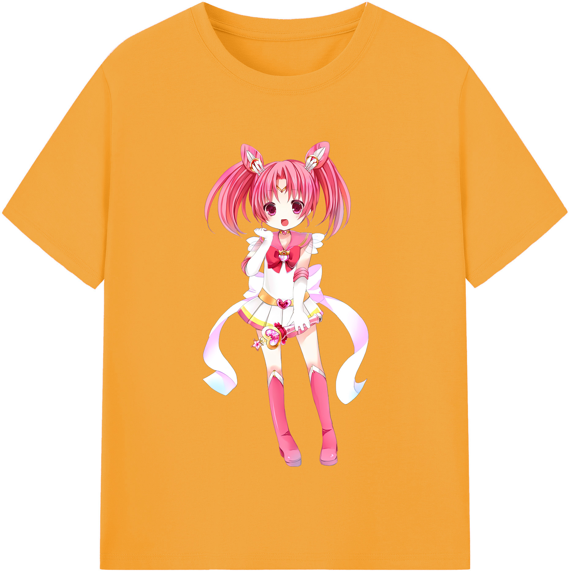 （画像用） 美少女戦士セーラームーン ちびうさ Sailor Moon Chibiusa Tsukino Usagi Small Lady Serenity 綿100％半袖Tシャツ（フロントプリント）