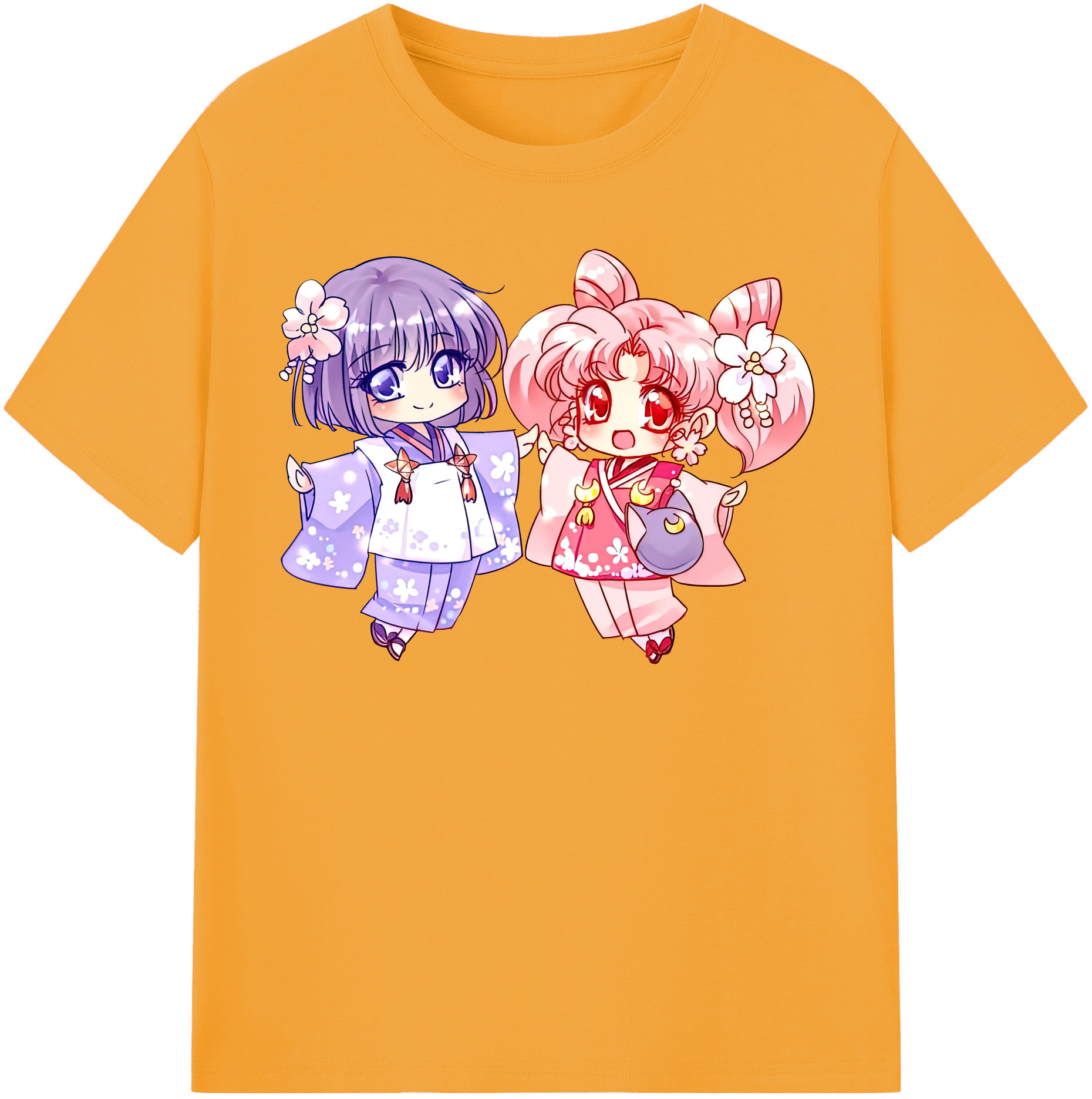 （画像用） 美少女戦士セーラームーン ちびうさ Sailor Moon Chibiusa Tsukino Usagi Small Lady Serenity 綿100％半袖Tシャツ（フロントプリント）