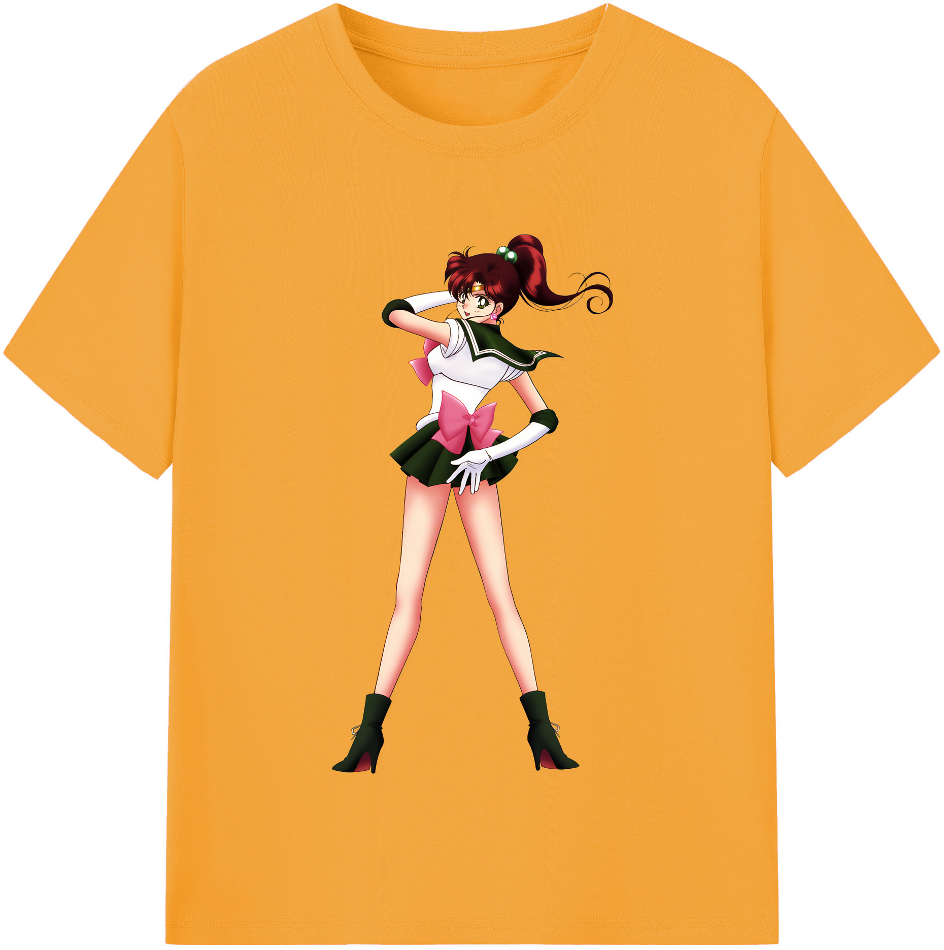 （画像用） 美少女戦士セーラームーン 木野 まこと きの まこと Sailor Moon Kino Makoto （セーラージュピター；Sailor Jupiter） 綿100％半袖Tシャツ（フロントプリント）
