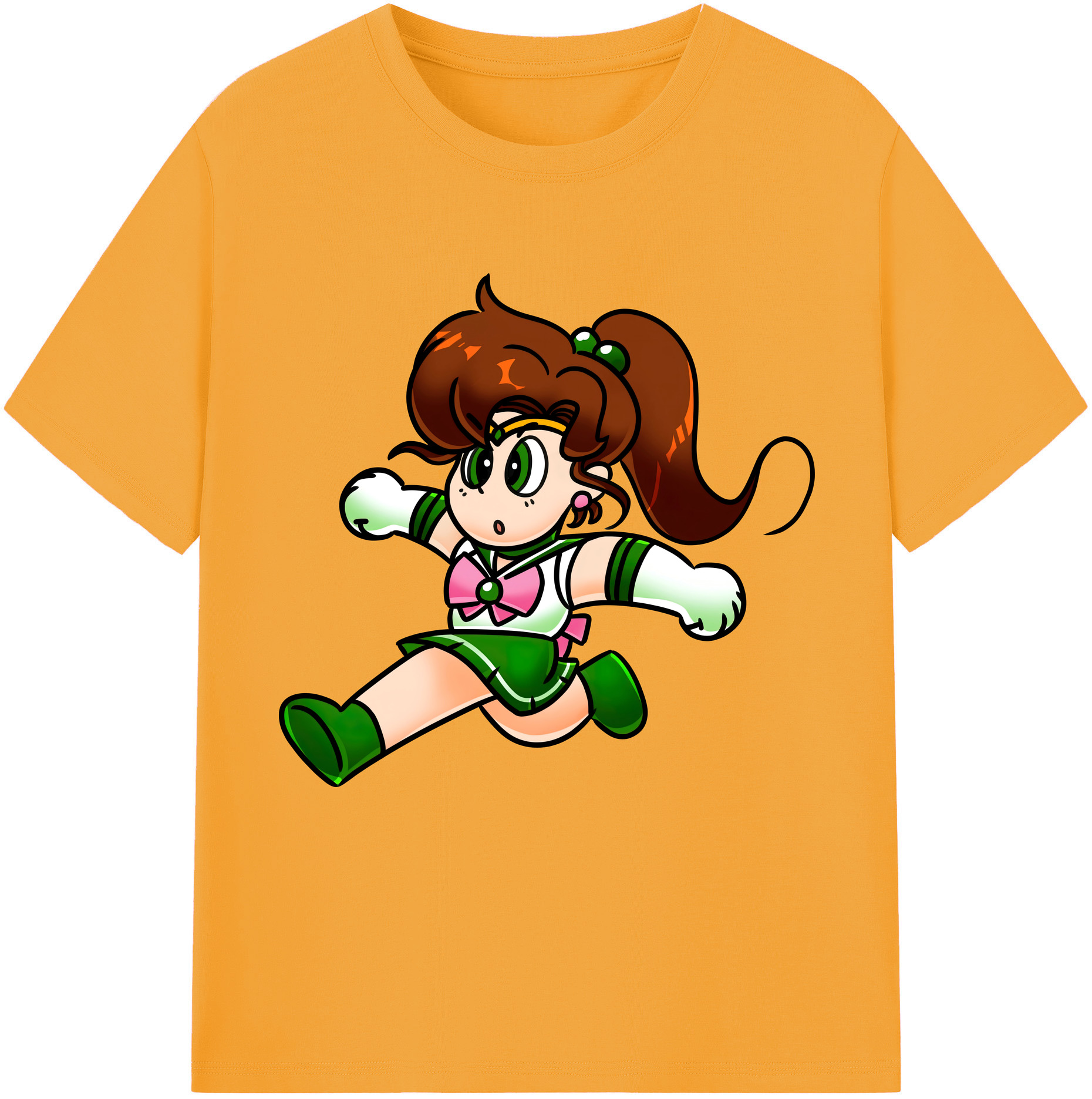 （画像用） 美少女戦士セーラームーン 木野 まこと きの まこと Sailor Moon Kino Makoto （セーラージュピター；Sailor Jupiter） 綿100％半袖Tシャツ（フロントプリント）