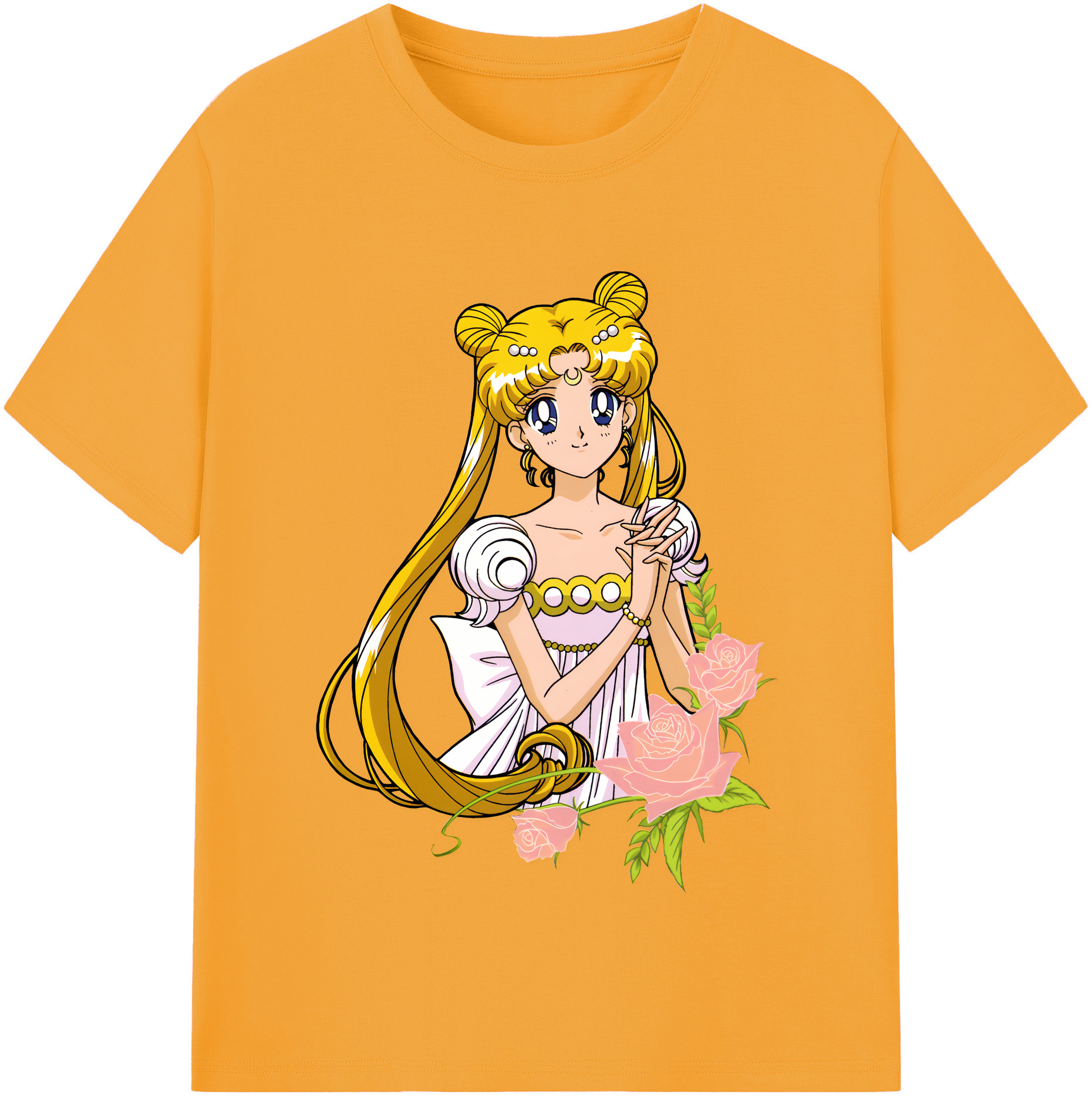 （画像用） 美少女戦士セーラームーン 愛野 美奈子 あいの みなこ Sailor Moon Aino Minako 綿100％半袖Tシャツ（フロントプリント）