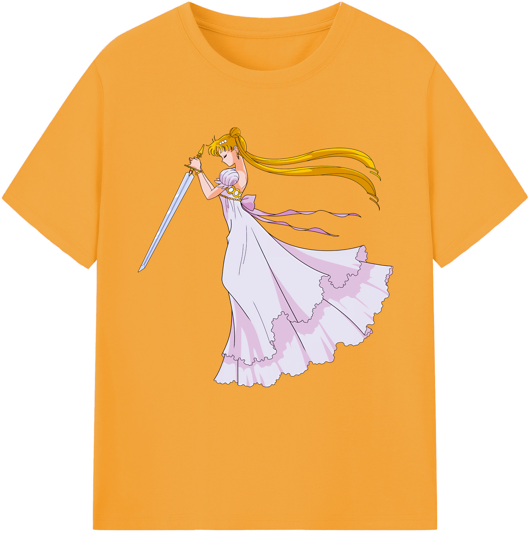 （画像用） 美少女戦士セーラームーン 愛野 美奈子 あいの みなこ Sailor Moon Aino Minako 綿100％半袖Tシャツ（フロントプリント）