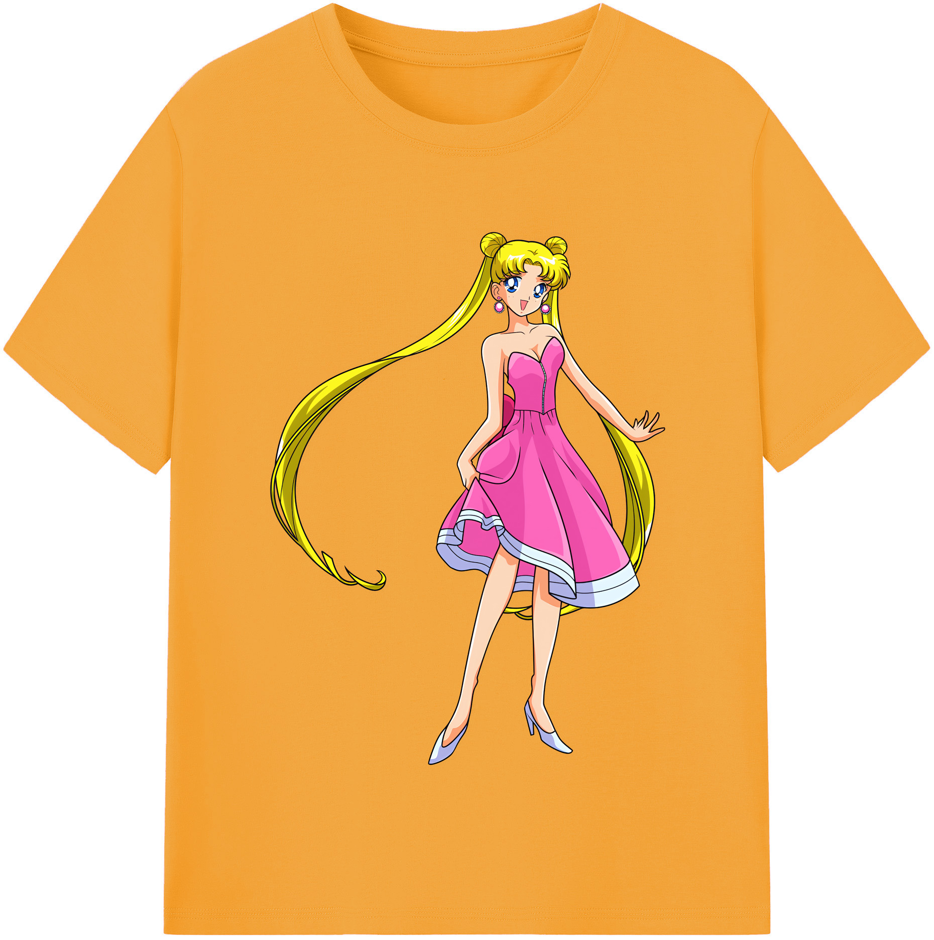 （画像用） 美少女戦士セーラームーン 愛野 美奈子 あいの みなこ Sailor Moon Aino Minako 綿100％半袖Tシャツ（フロントプリント）