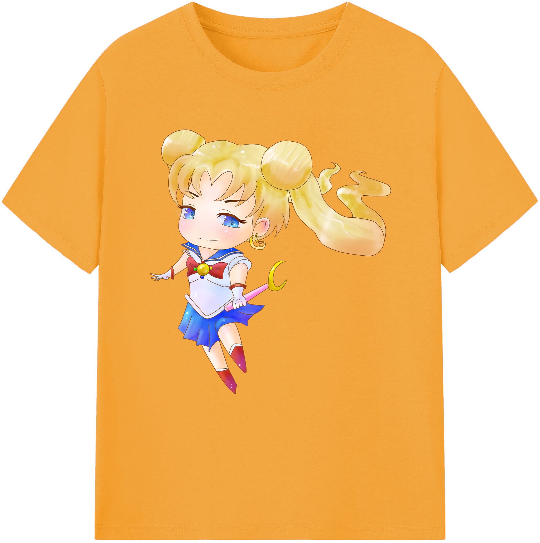（画像用） 美少女戦士セーラームーン 愛野 美奈子 あいの みなこ Sailor Moon Aino Minako 綿100％半袖Tシャツ（フロントプリント）