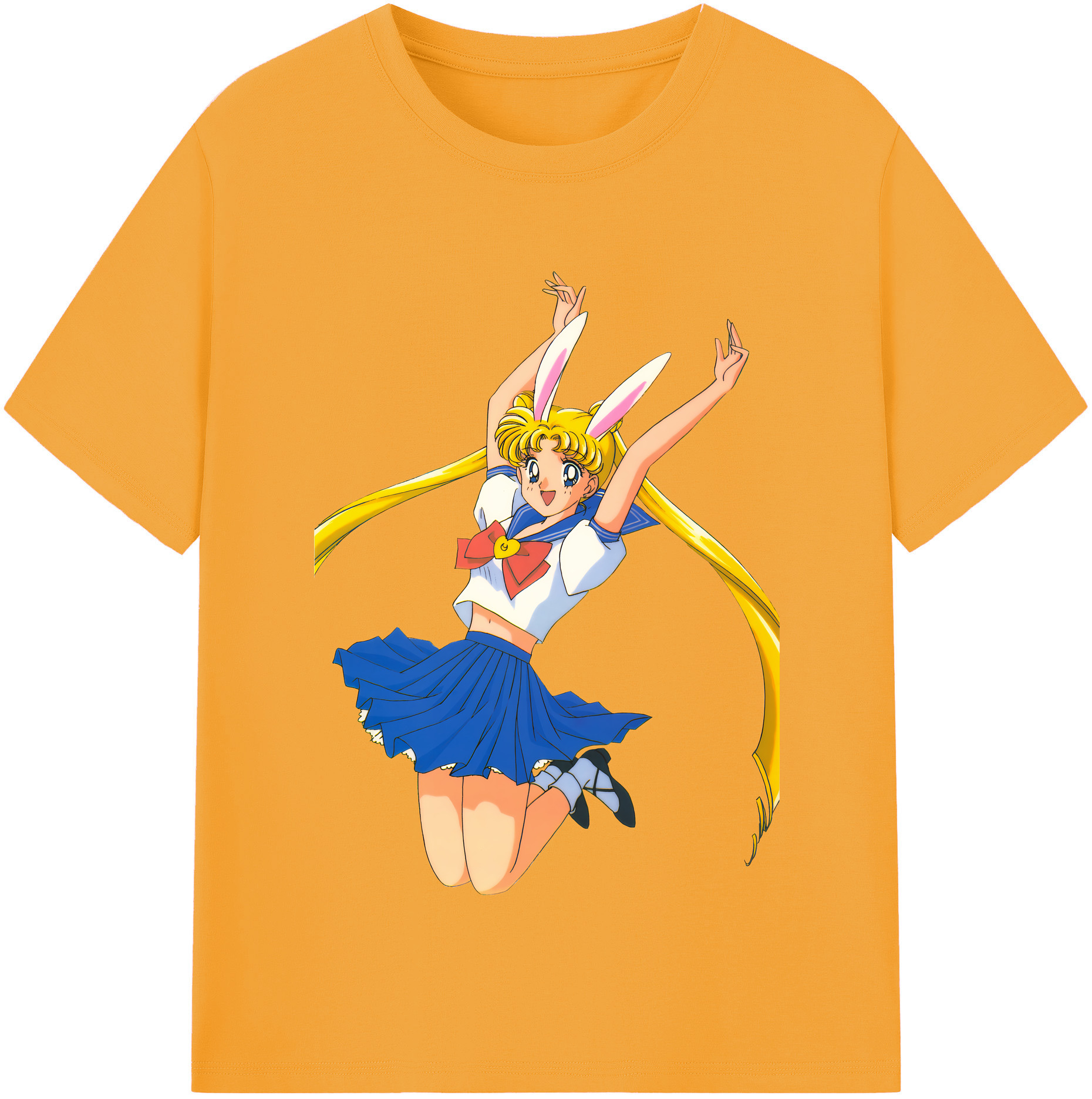 （画像用） 美少女戦士セーラームーン 愛野 美奈子 あいの みなこ Sailor Moon Aino Minako 綿100％半袖Tシャツ（フロントプリント）