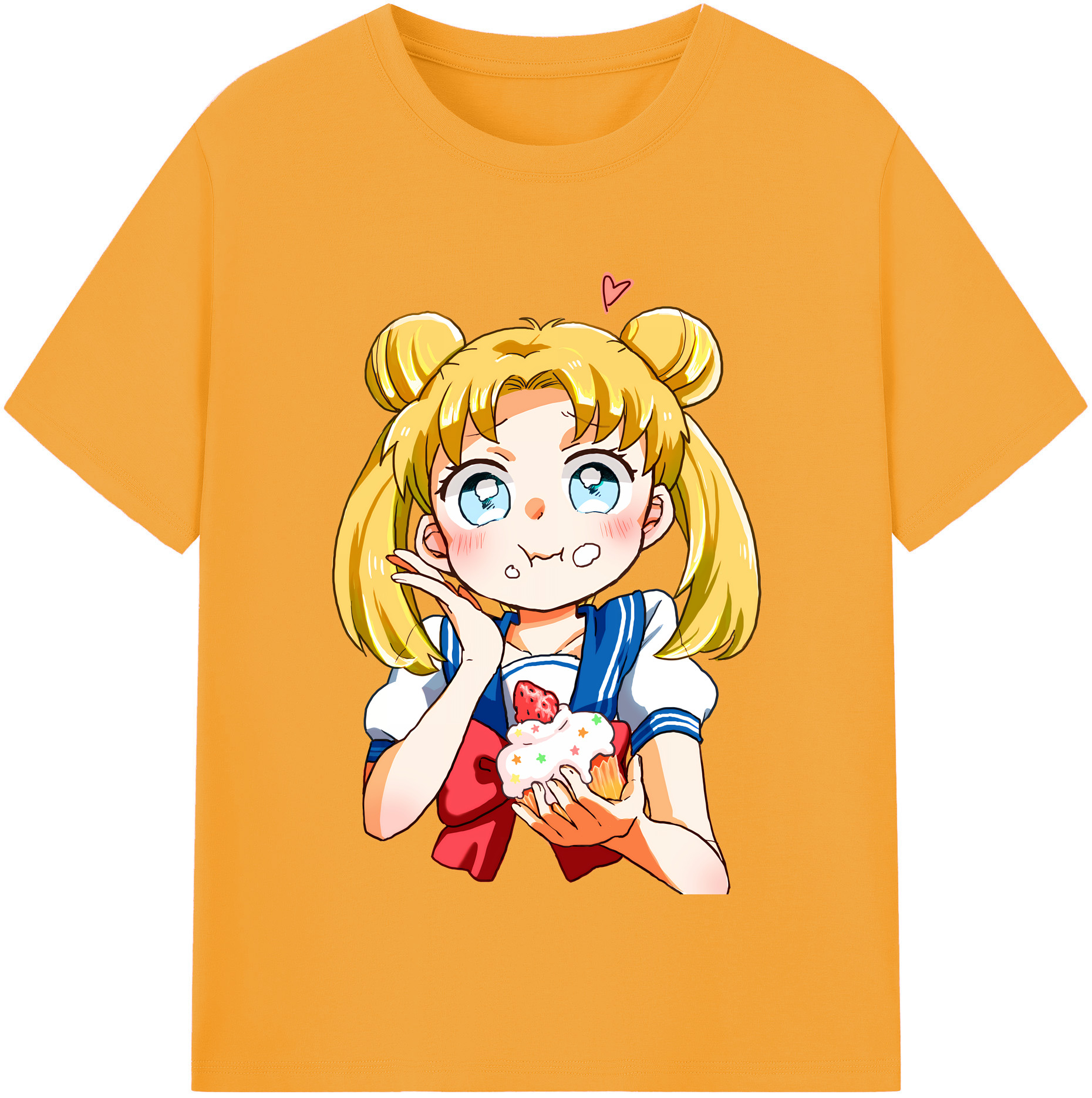 （画像用） 美少女戦士セーラームーン 愛野 美奈子 あいの みなこ Sailor Moon Aino Minako 綿100％半袖Tシャツ（フロントプリント）