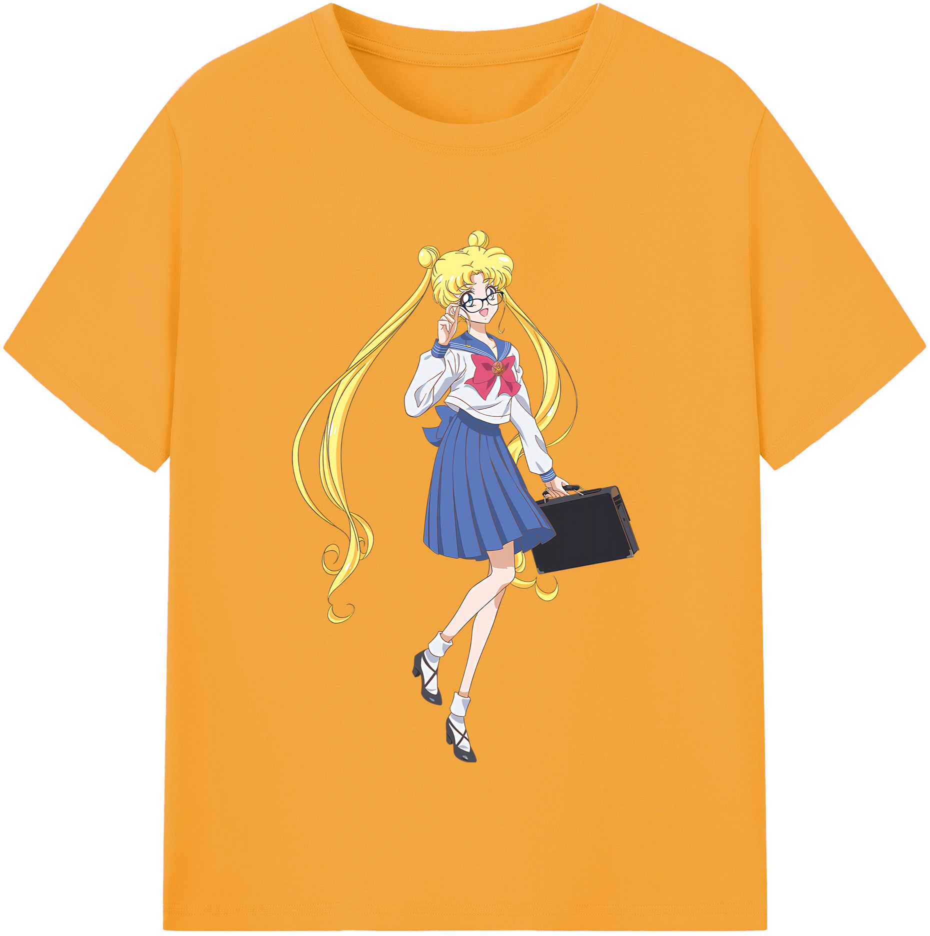 （画像用） 美少女戦士セーラームーン 愛野 美奈子 あいの みなこ Sailor Moon Aino Minako 綿100％半袖Tシャツ（フロントプリント）