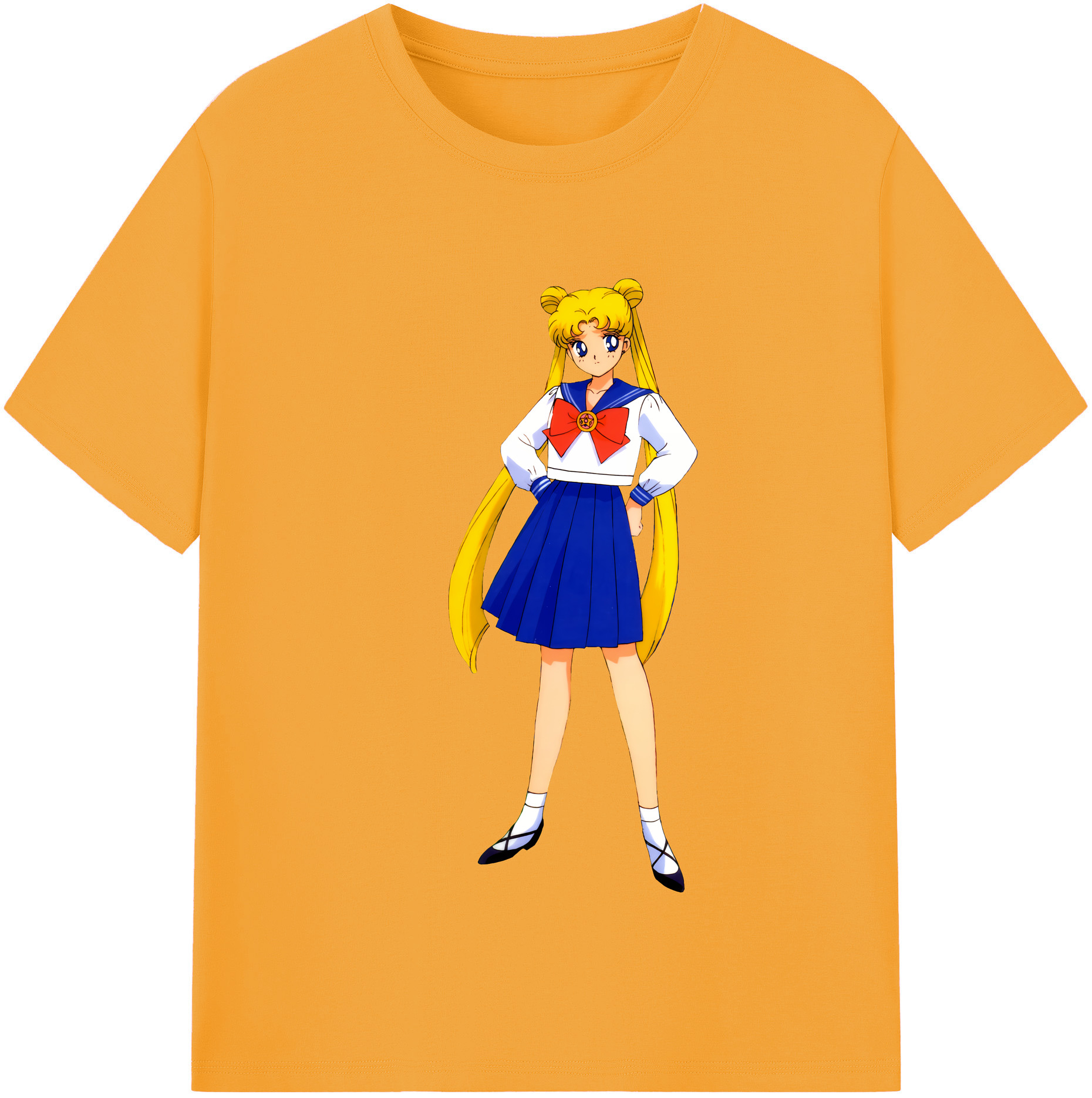 （画像用） 美少女戦士セーラームーン 愛野 美奈子 あいの みなこ Sailor Moon Aino Minako 綿100％半袖Tシャツ（フロントプリント）