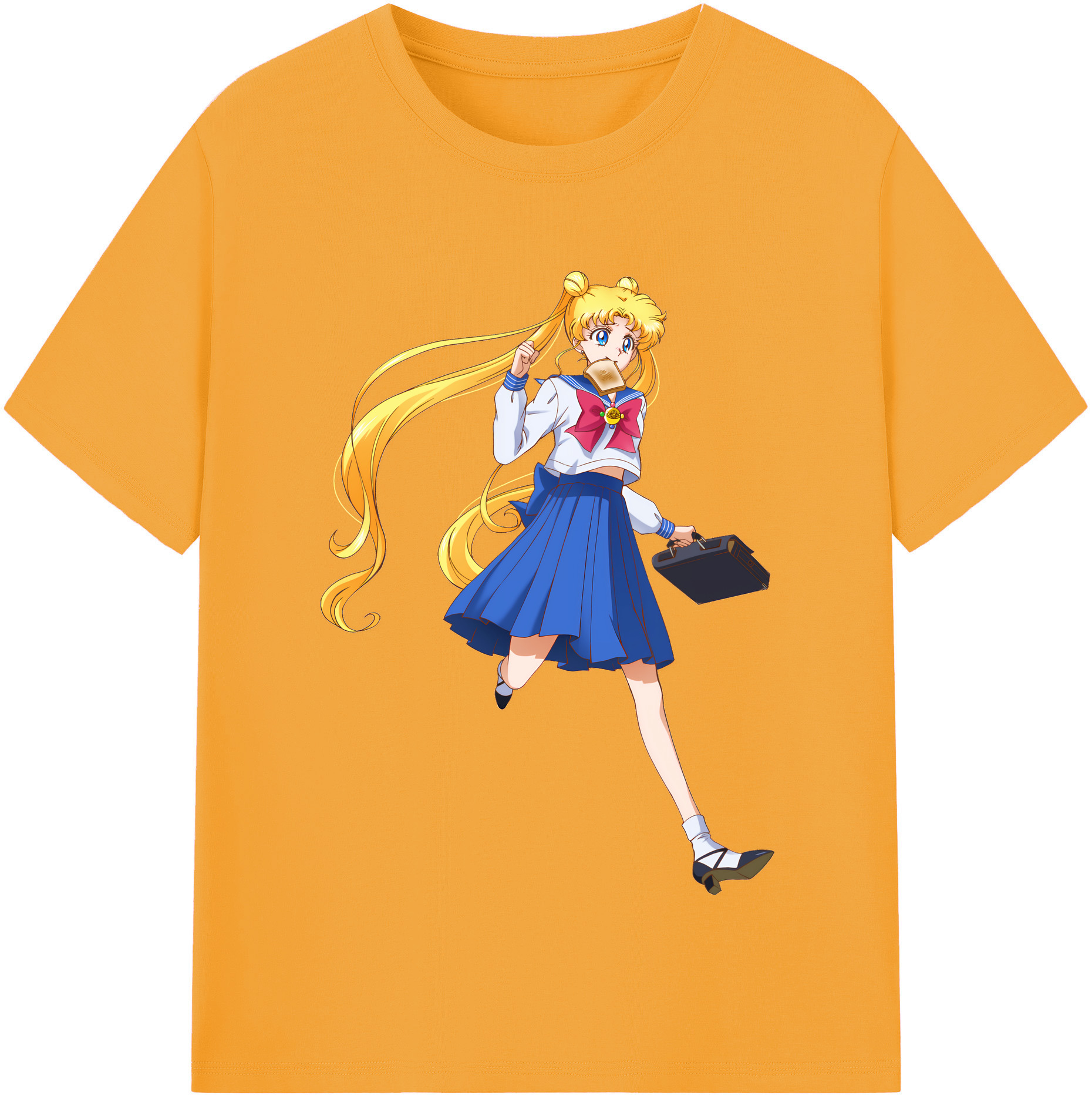 （画像用） 美少女戦士セーラームーン 愛野 美奈子 あいの みなこ Sailor Moon Aino Minako 綿100％半袖Tシャツ（フロントプリント）