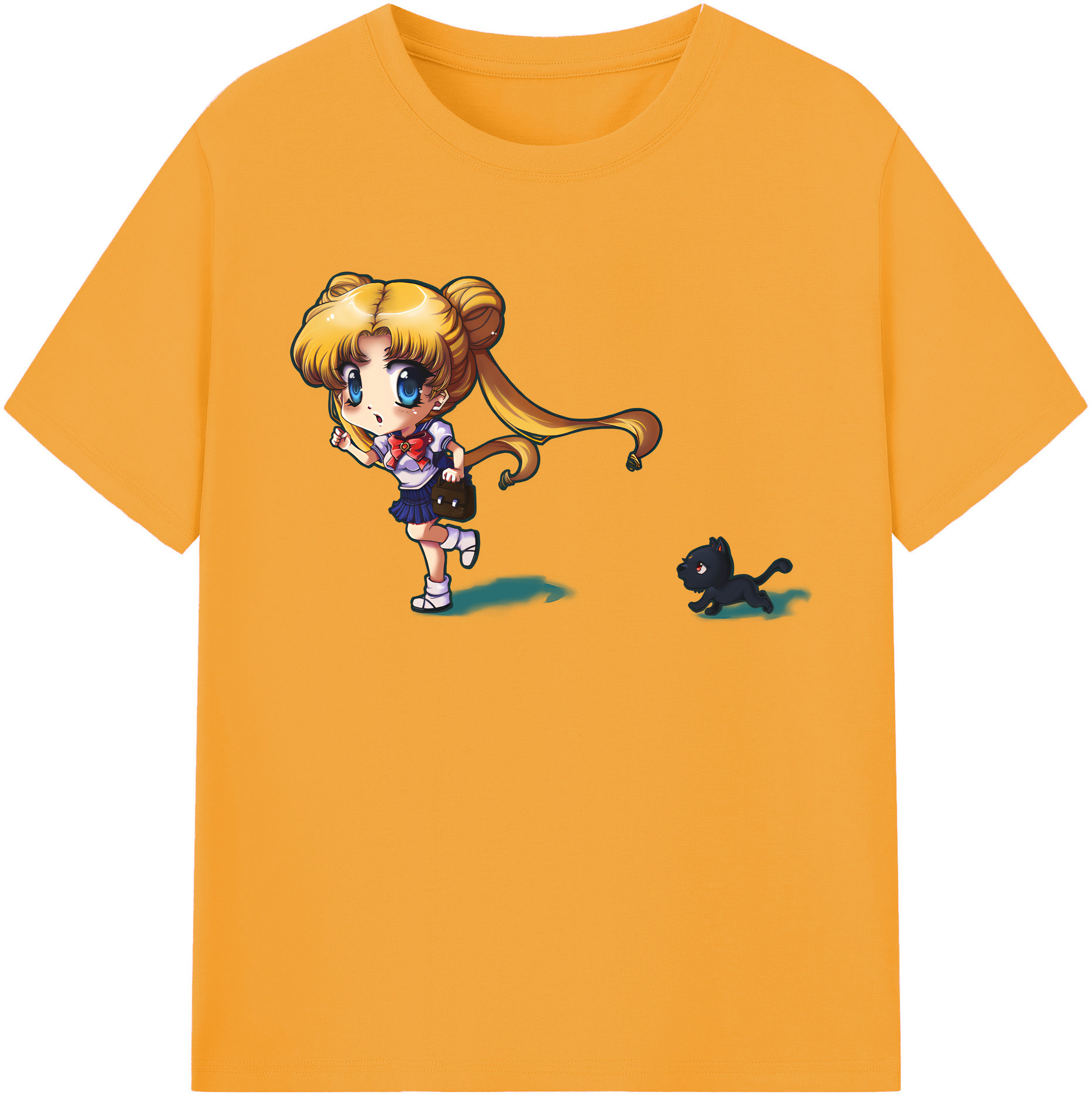 （画像用） 美少女戦士セーラームーン 愛野 美奈子 あいの みなこ Sailor Moon Aino Minako 綿100％半袖Tシャツ（フロントプリント）