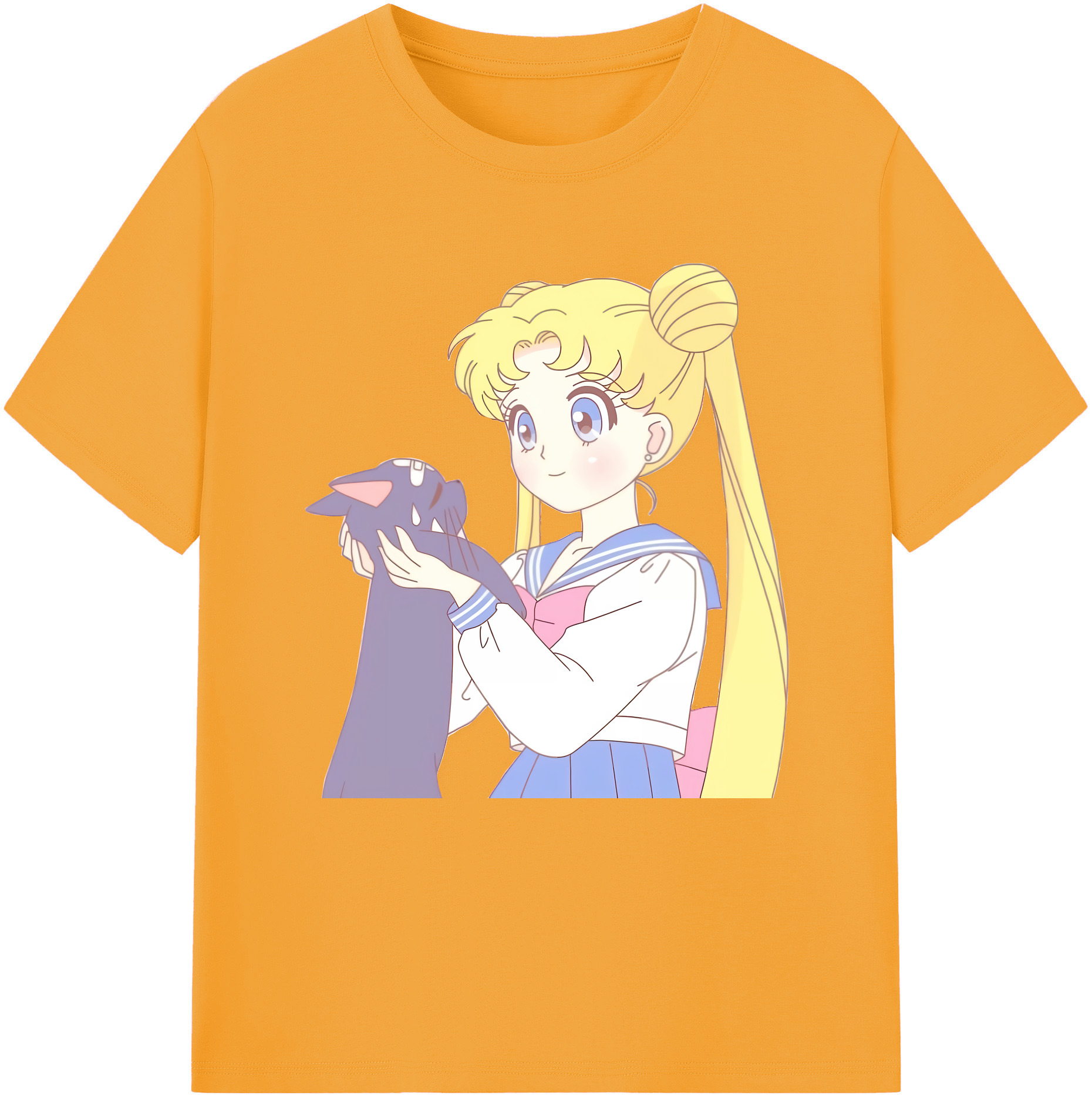 （画像用） 美少女戦士セーラームーン 愛野 美奈子 あいの みなこ Sailor Moon Aino Minako 綿100％半袖Tシャツ（フロントプリント）