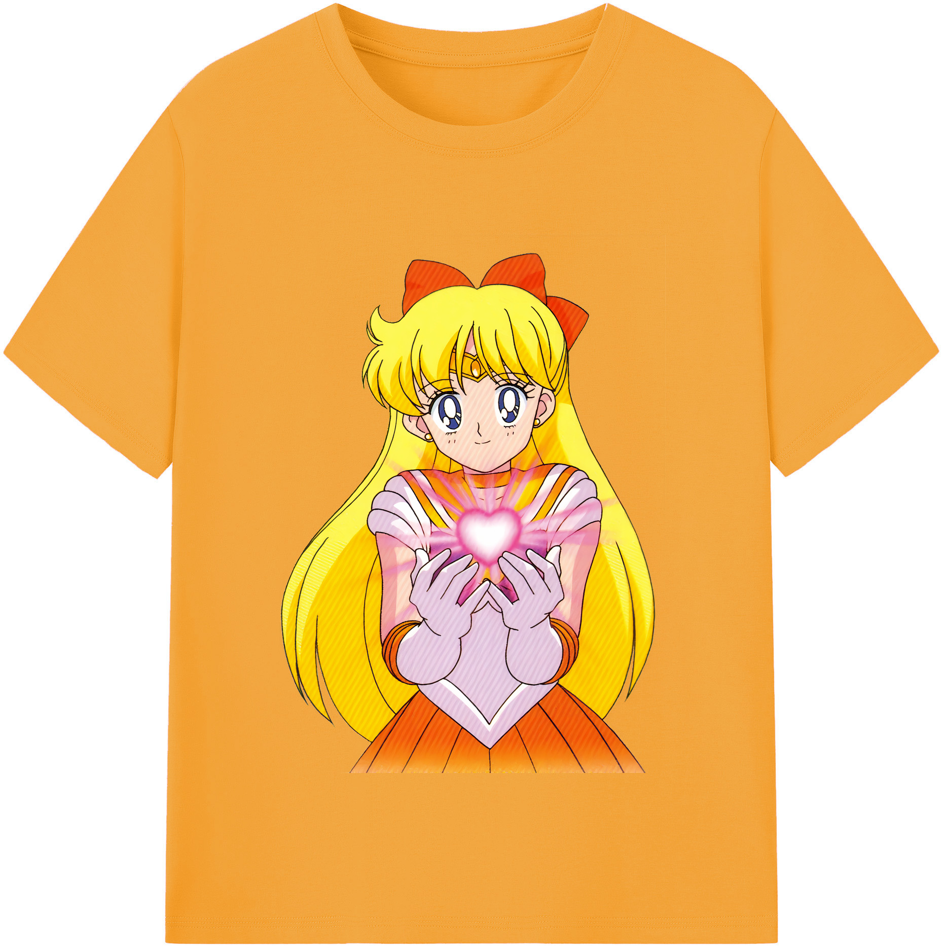 （画像用） 美少女戦士セーラームーン 愛野 美奈子 あいの みなこ Sailor Moon Aino Minako 綿100％半袖Tシャツ（フロントプリント）