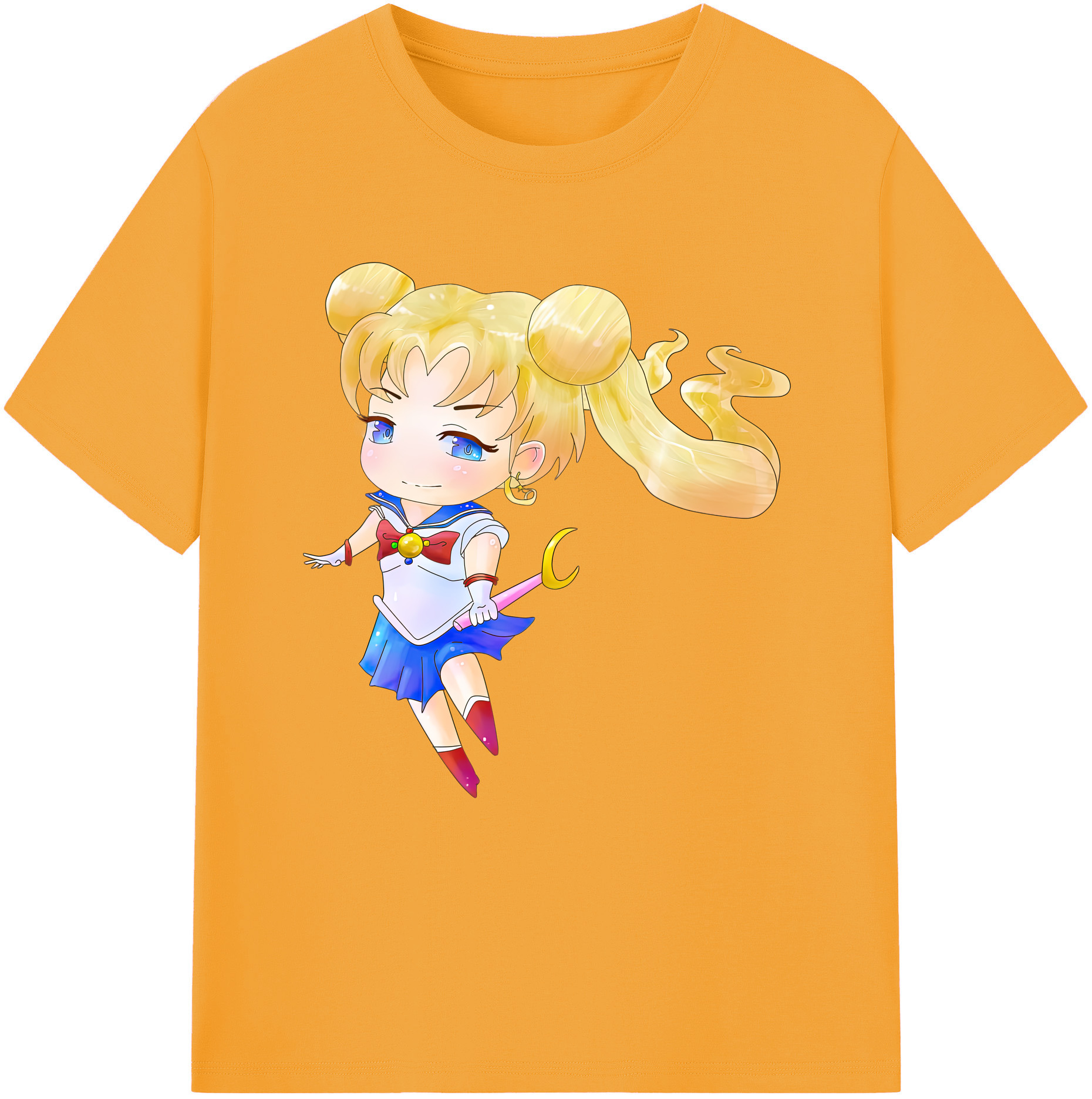 （画像用） 美少女戦士セーラームーン 愛野 美奈子 あいの みなこ Sailor Moon Aino Minako 綿100％半袖Tシャツ（フロントプリント）