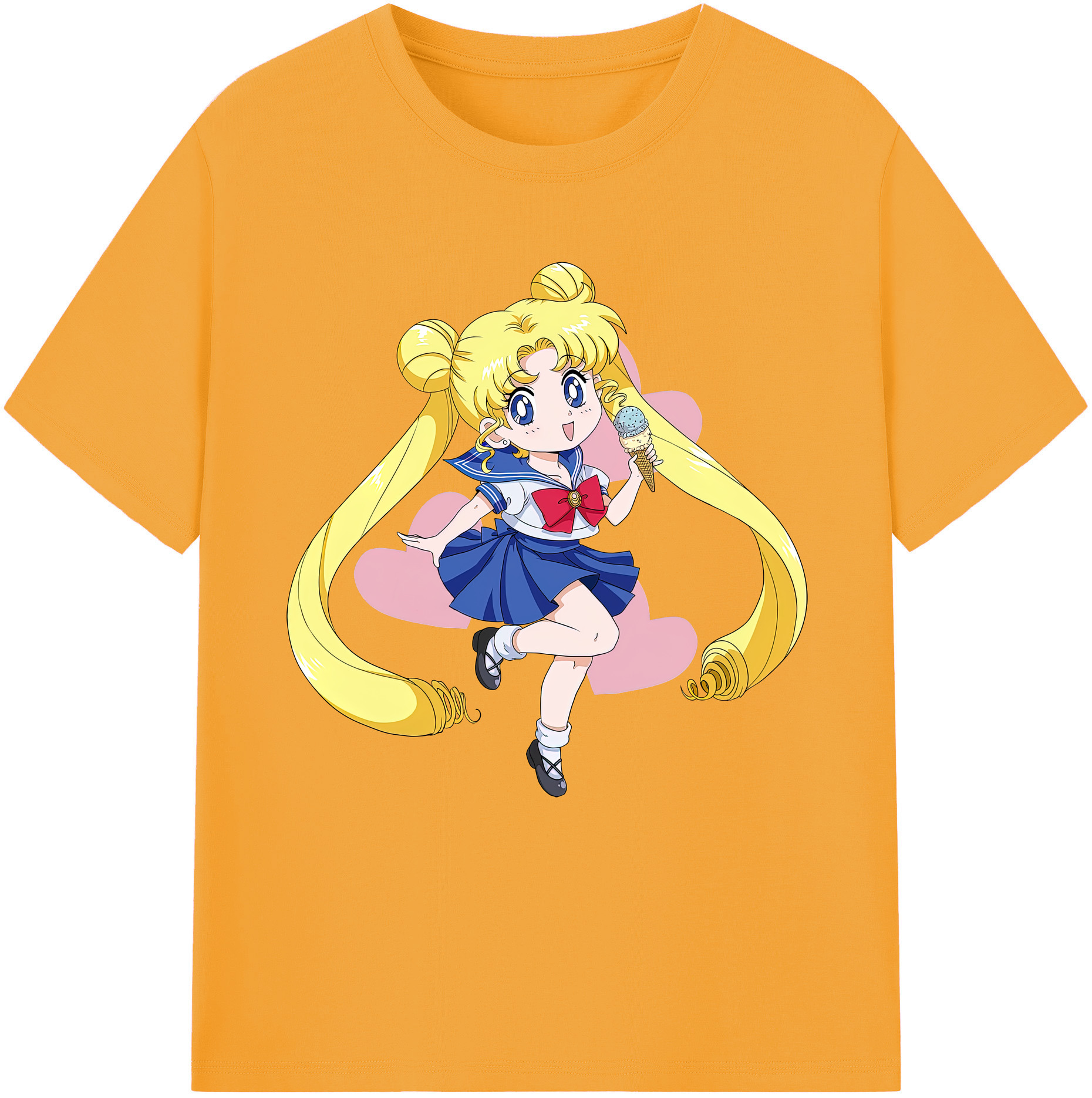 （画像用） 美少女戦士セーラームーン 愛野 美奈子 あいの みなこ Sailor Moon Aino Minako 綿100％半袖Tシャツ（フロントプリント）