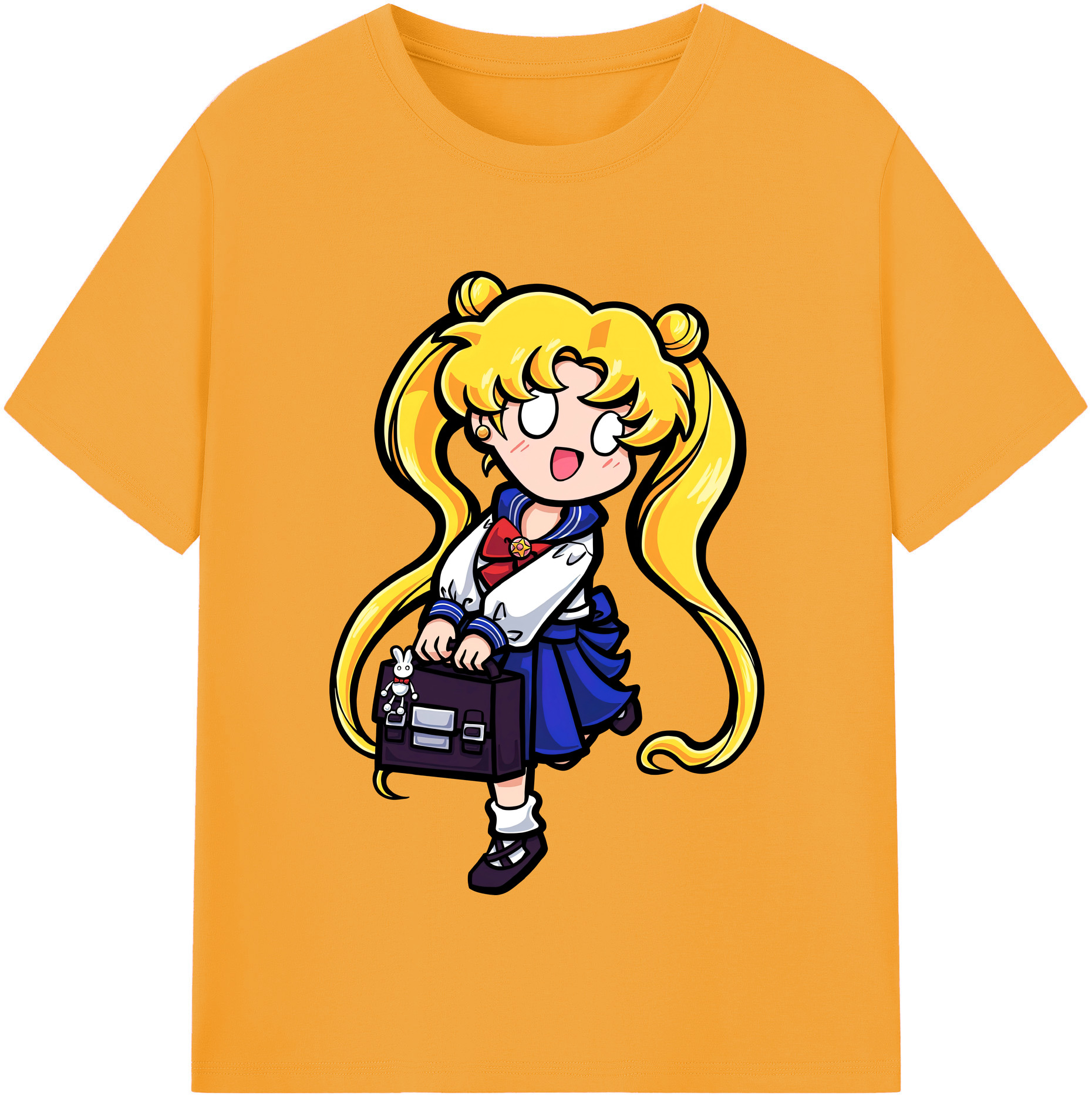 （画像用） 美少女戦士セーラームーン 愛野 美奈子 あいの みなこ Sailor Moon Aino Minako 綿100％半袖Tシャツ（フロントプリント）