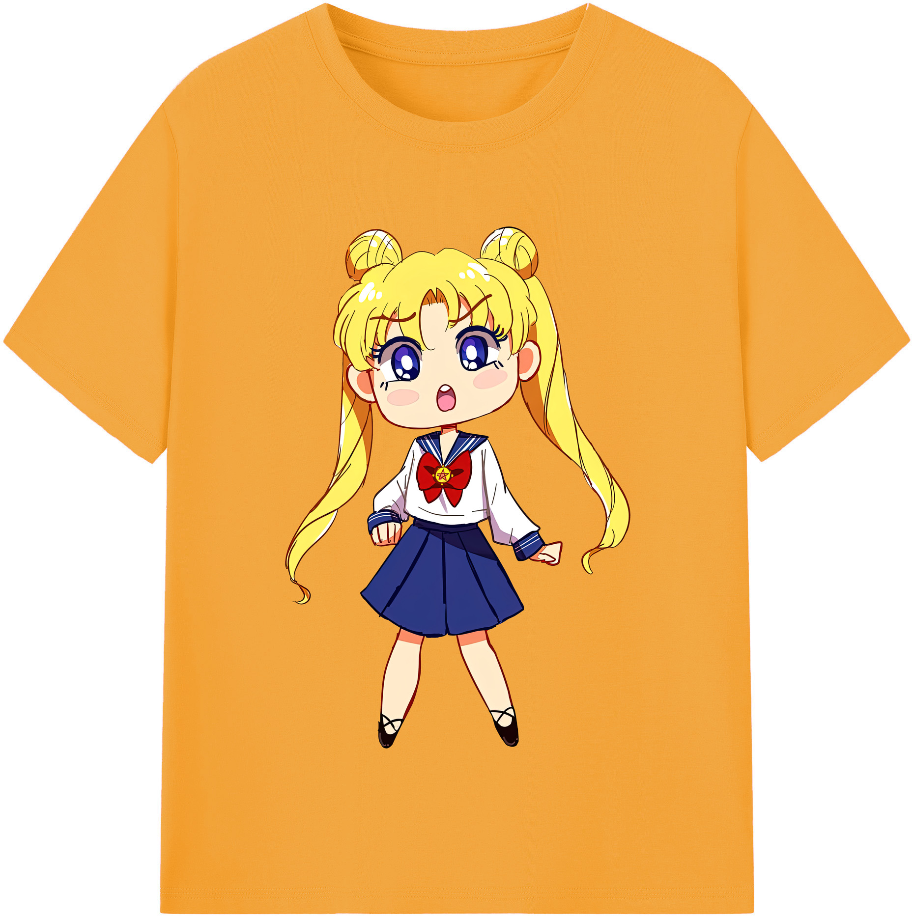 （画像用） 美少女戦士セーラームーン 愛野 美奈子 あいの みなこ Sailor Moon Aino Minako 綿100％半袖Tシャツ（フロントプリント）