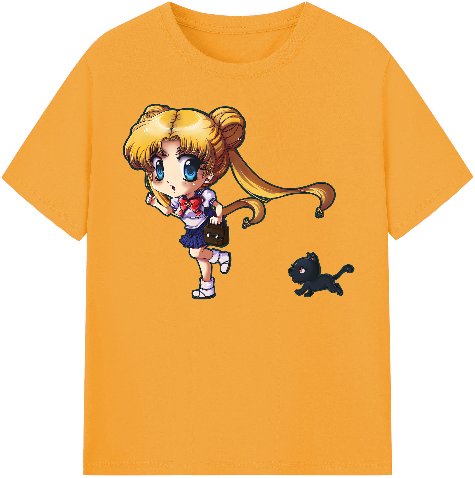 （画像用） 美少女戦士セーラームーン 愛野 美奈子 あいの みなこ Sailor Moon Aino Minako 綿100％半袖Tシャツ（フロントプリント）